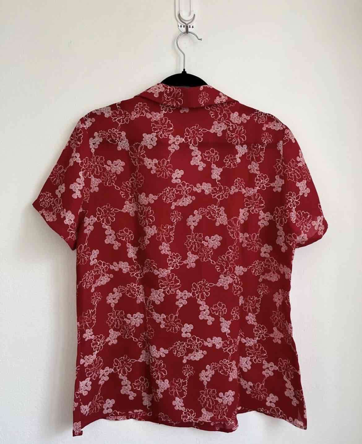 Camisa roja estampada floral - miniatura 3