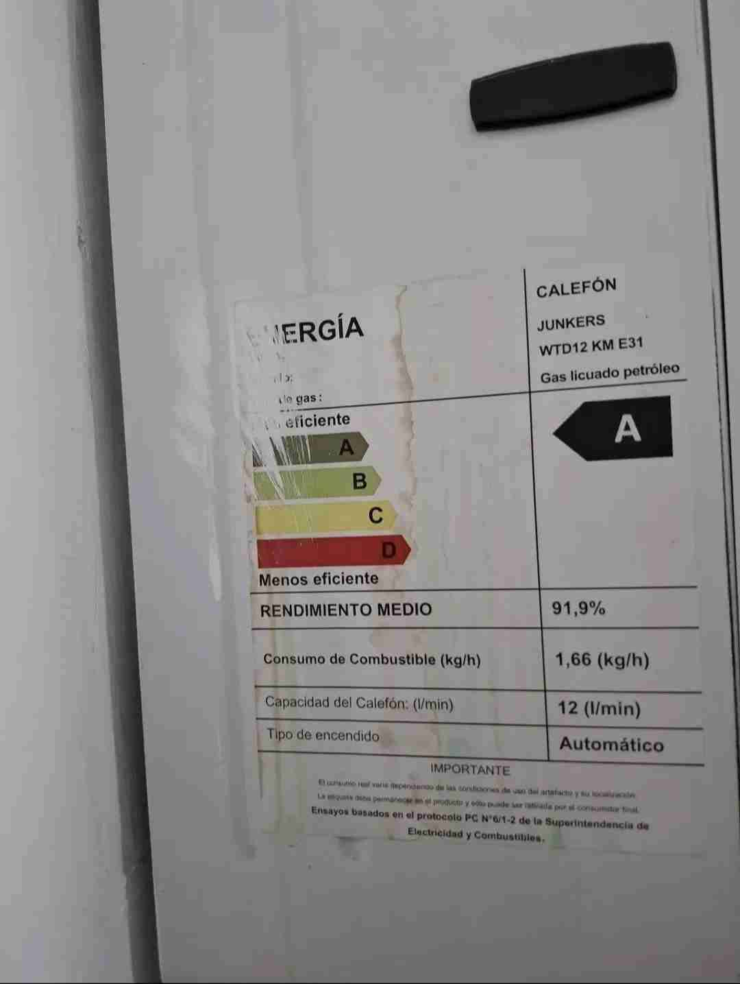 Calefón a gas para repuesto - miniatura 4