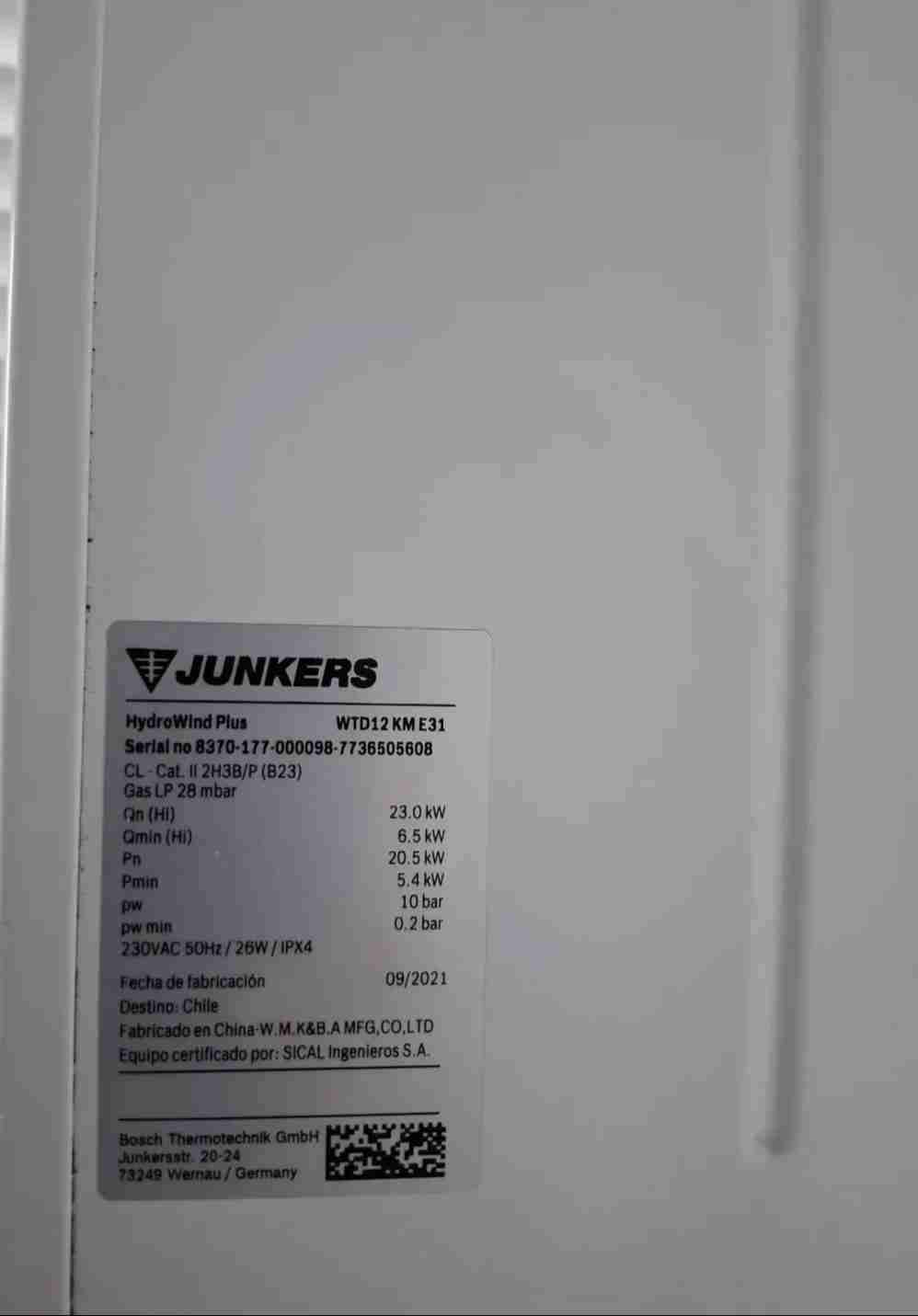 Calefón a gas para repuesto - miniatura 5