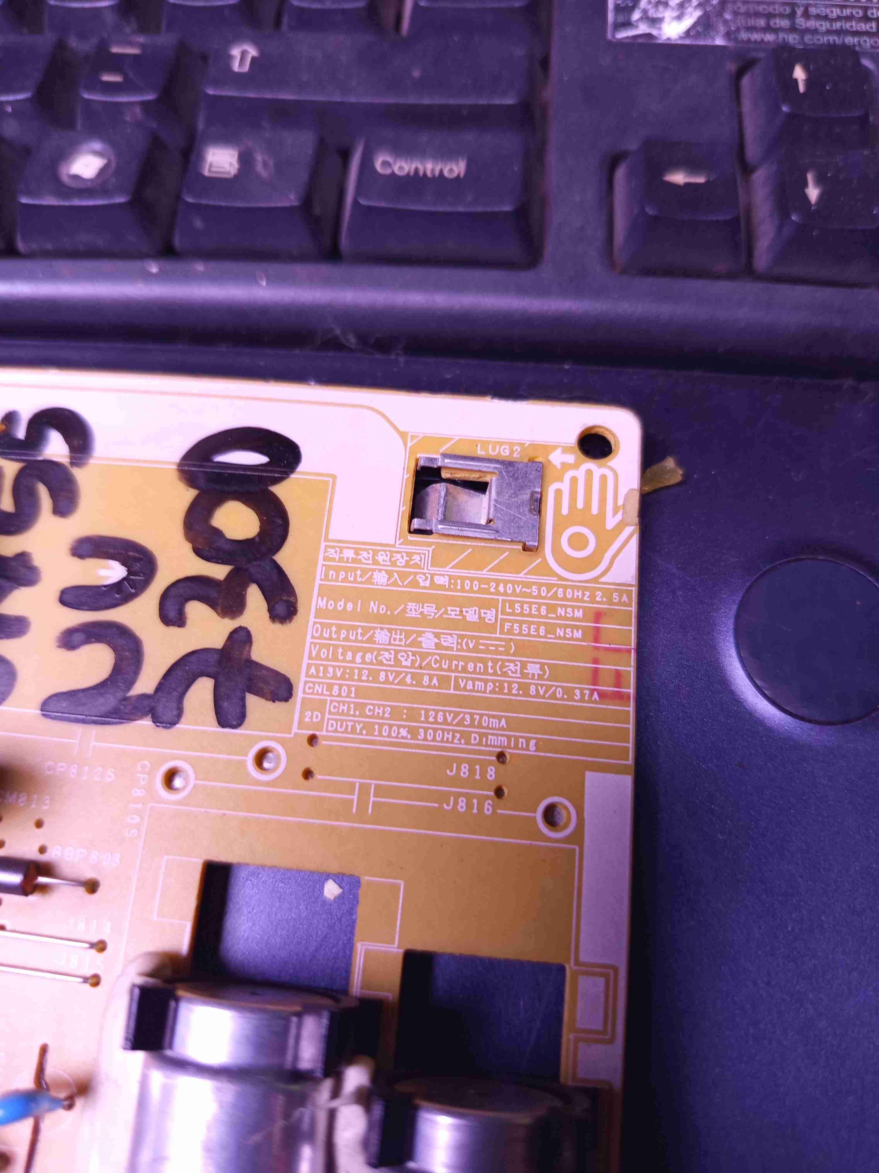 Fuente de poder televisor Samsung model UN55NU7300 - miniatura 4