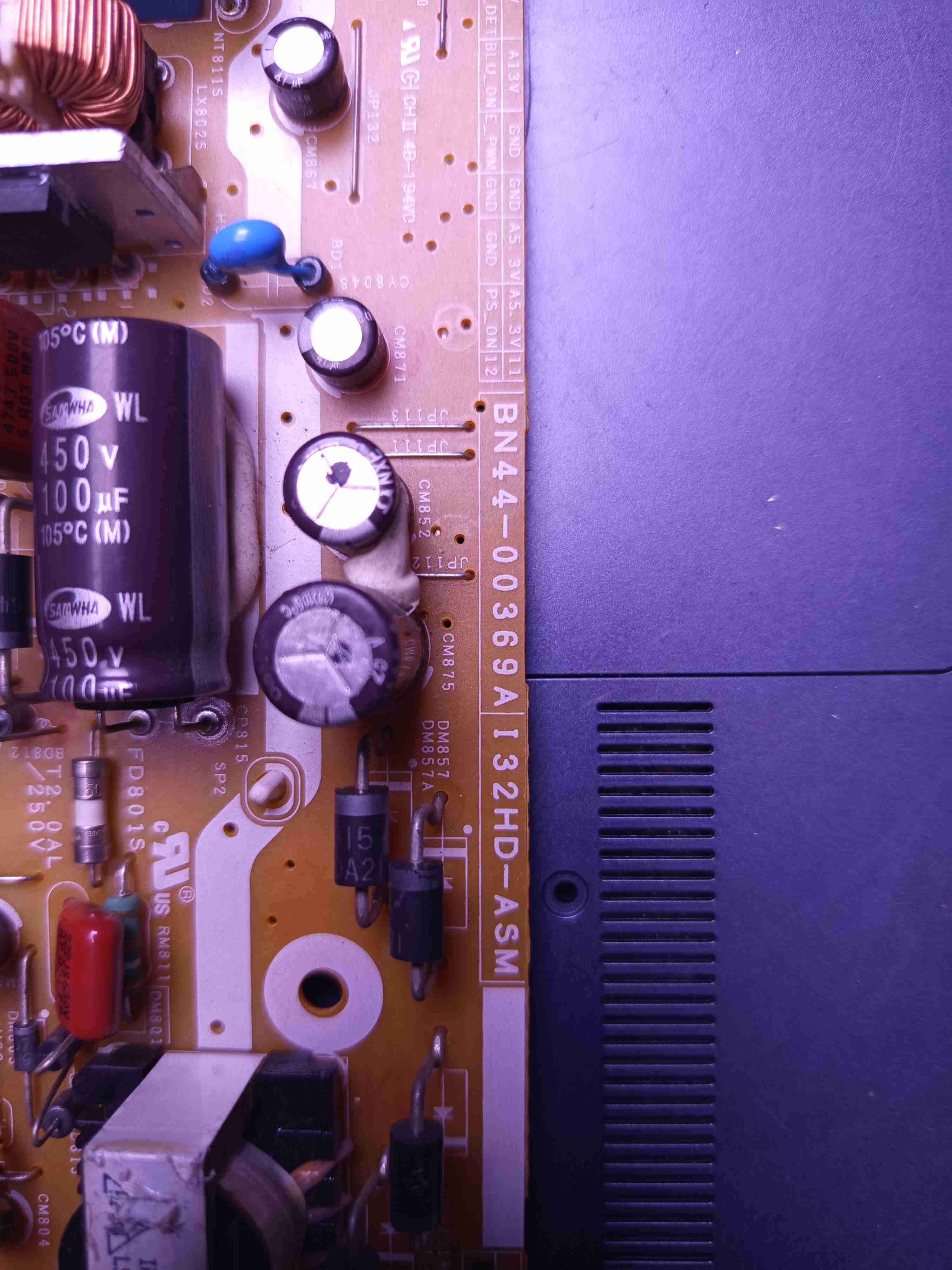 Fuente de poder tv Samsung model LN32C350D1D - miniatura 2