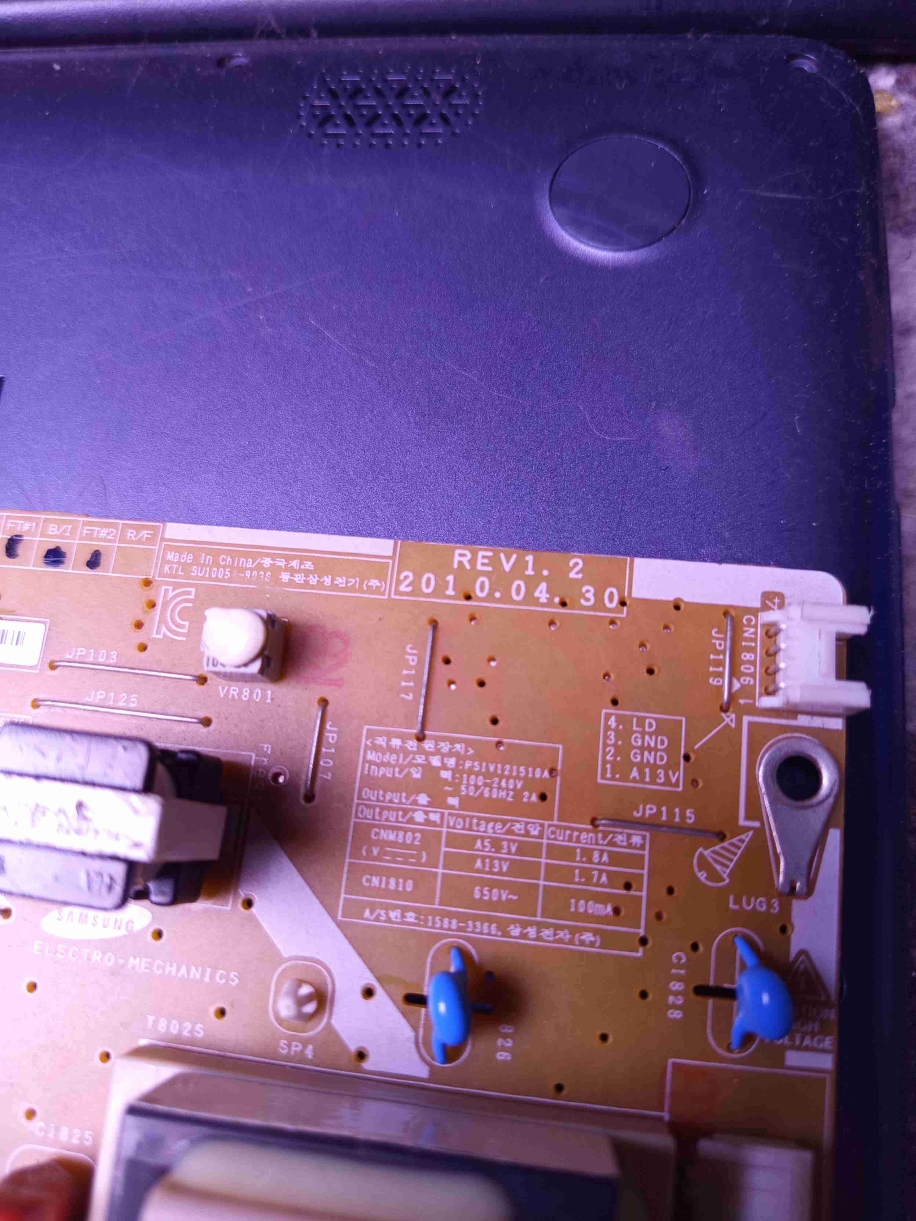 Fuente de poder tv Samsung model LN32C350D1D - miniatura 3