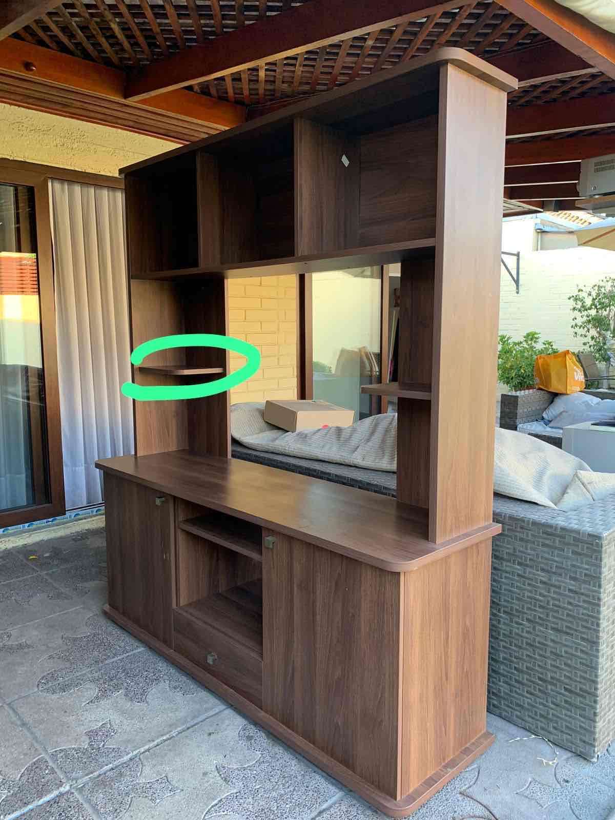 Mueble para sala de estar color nogal - miniatura 2