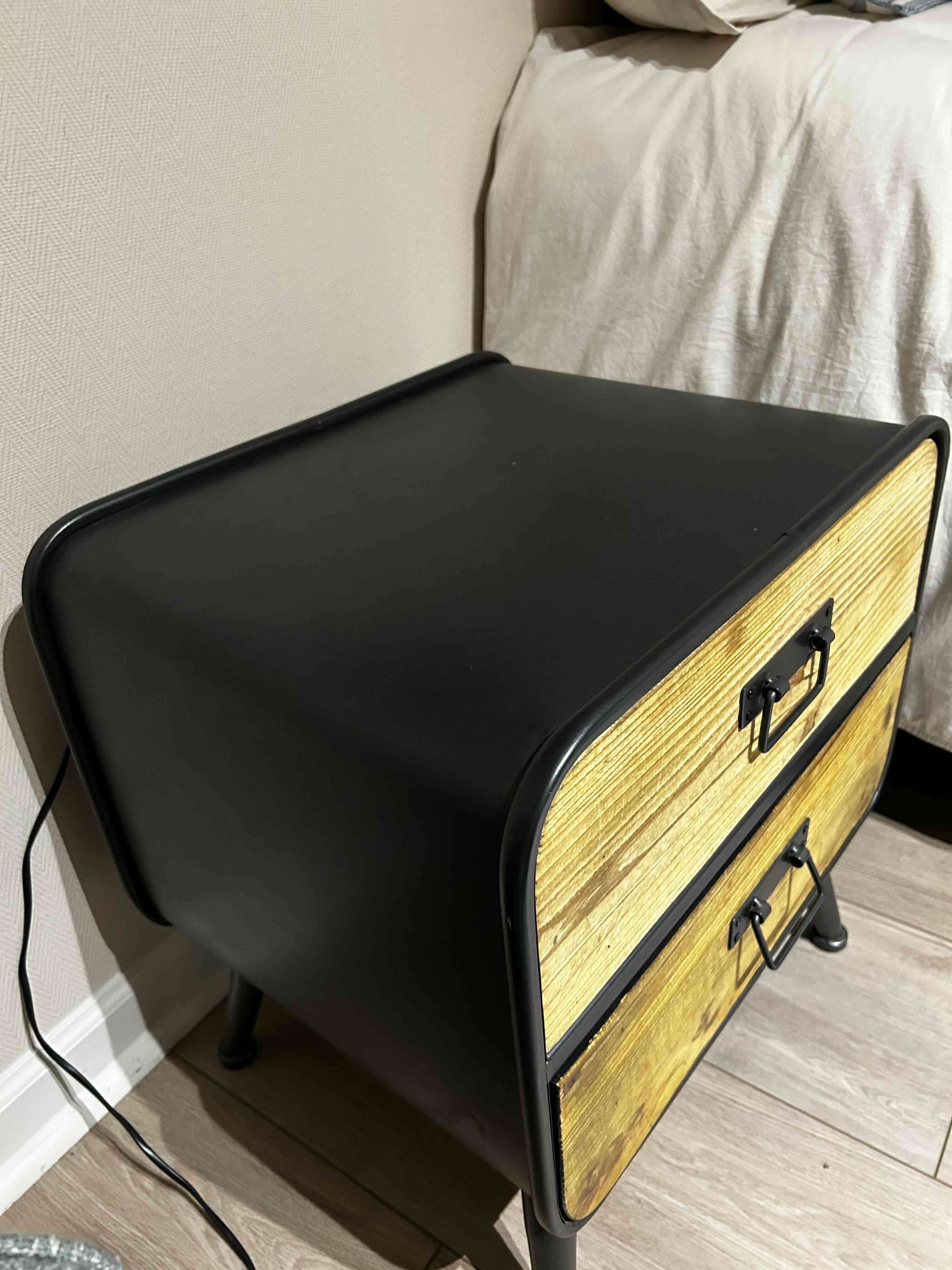 Velador madera y metal - miniatura 2