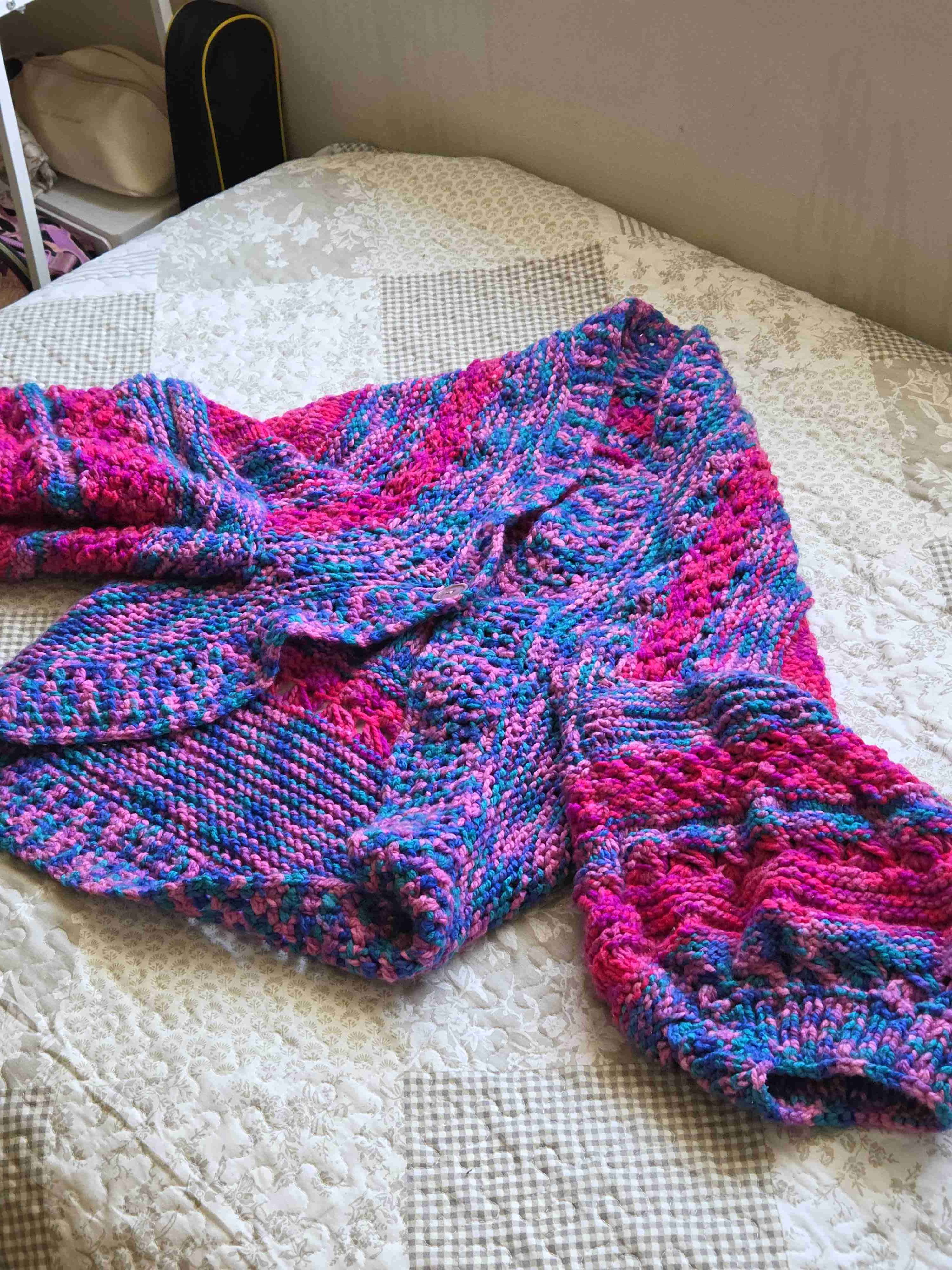 Cardigan tejido multicolor - miniatura 2