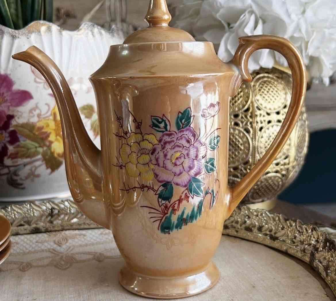 Juego de té vintage floral - miniatura 2