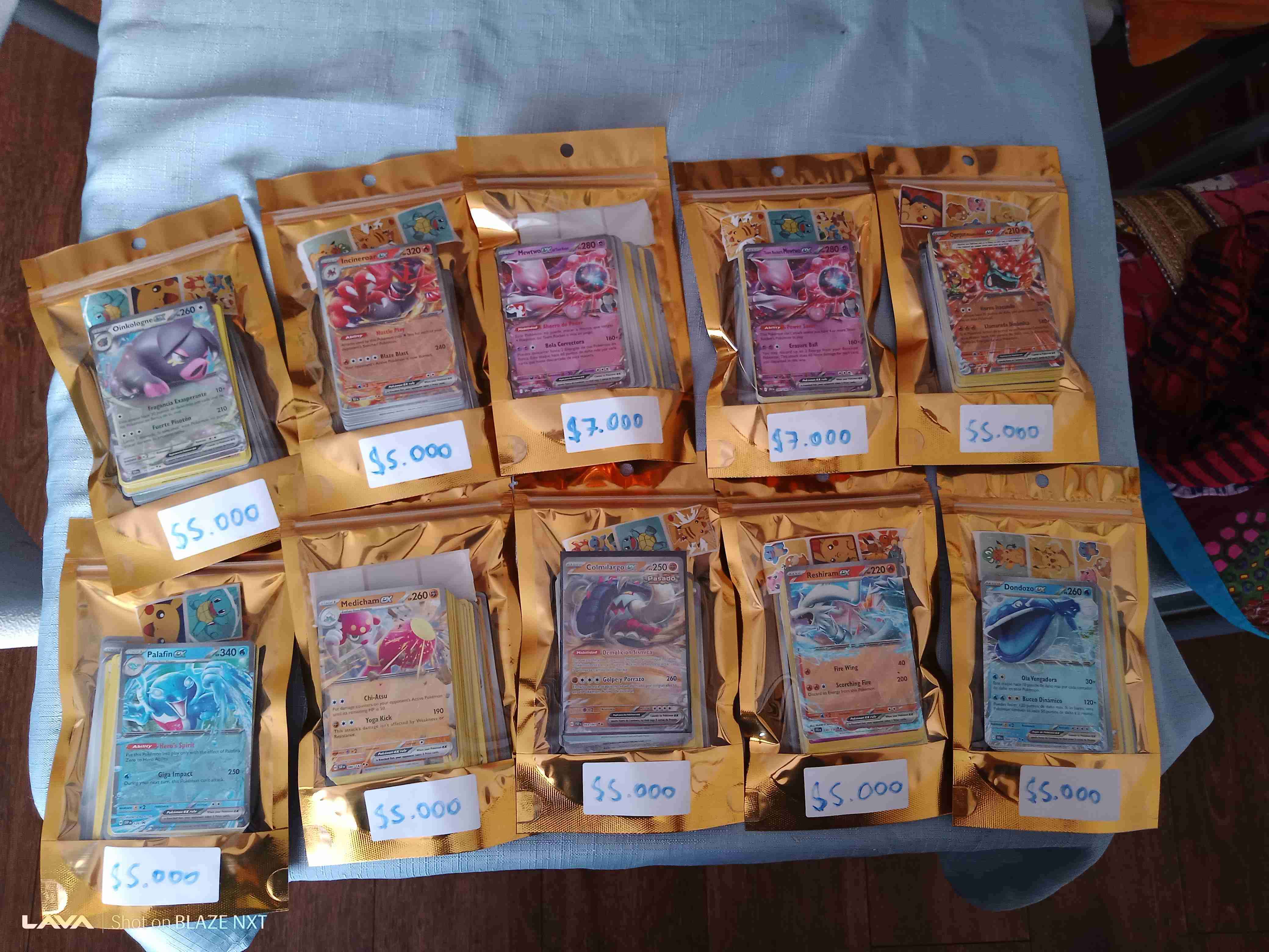 Lote 50/70/100 cartas pokemon originales