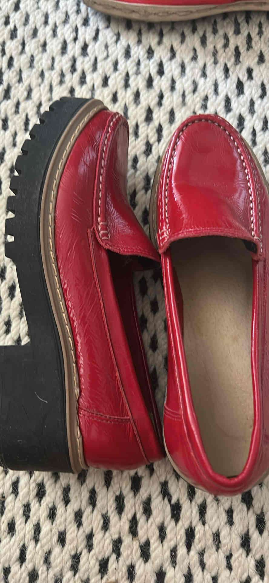 Mocasines rojos de cuero - miniatura 2