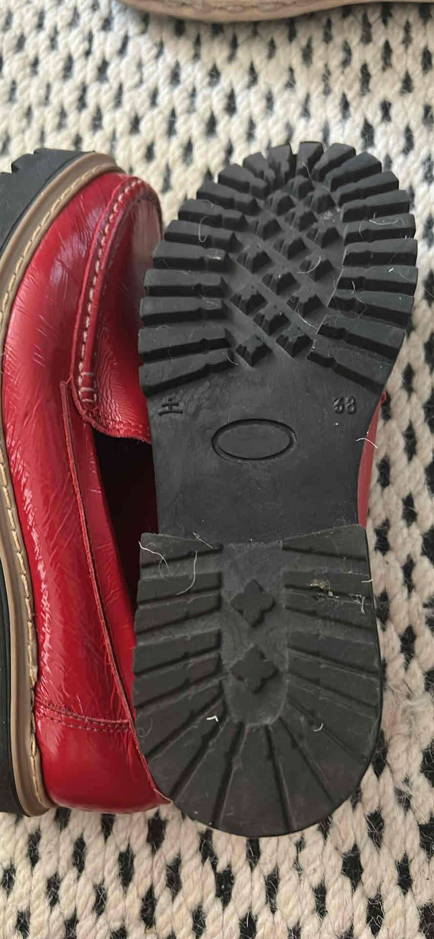 Mocasines rojos de cuero - miniatura 3