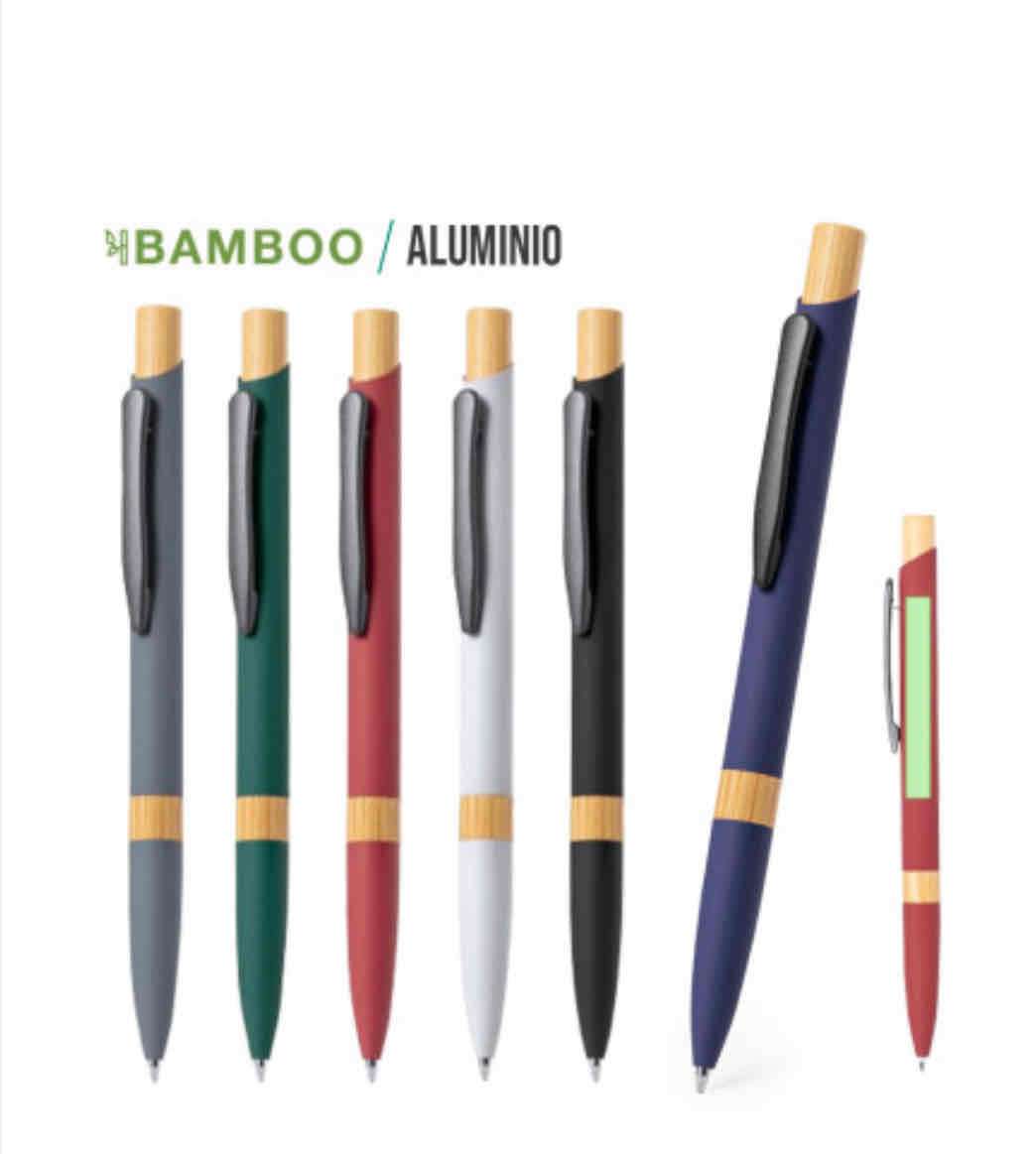 lápiz de bambú y engomado color
