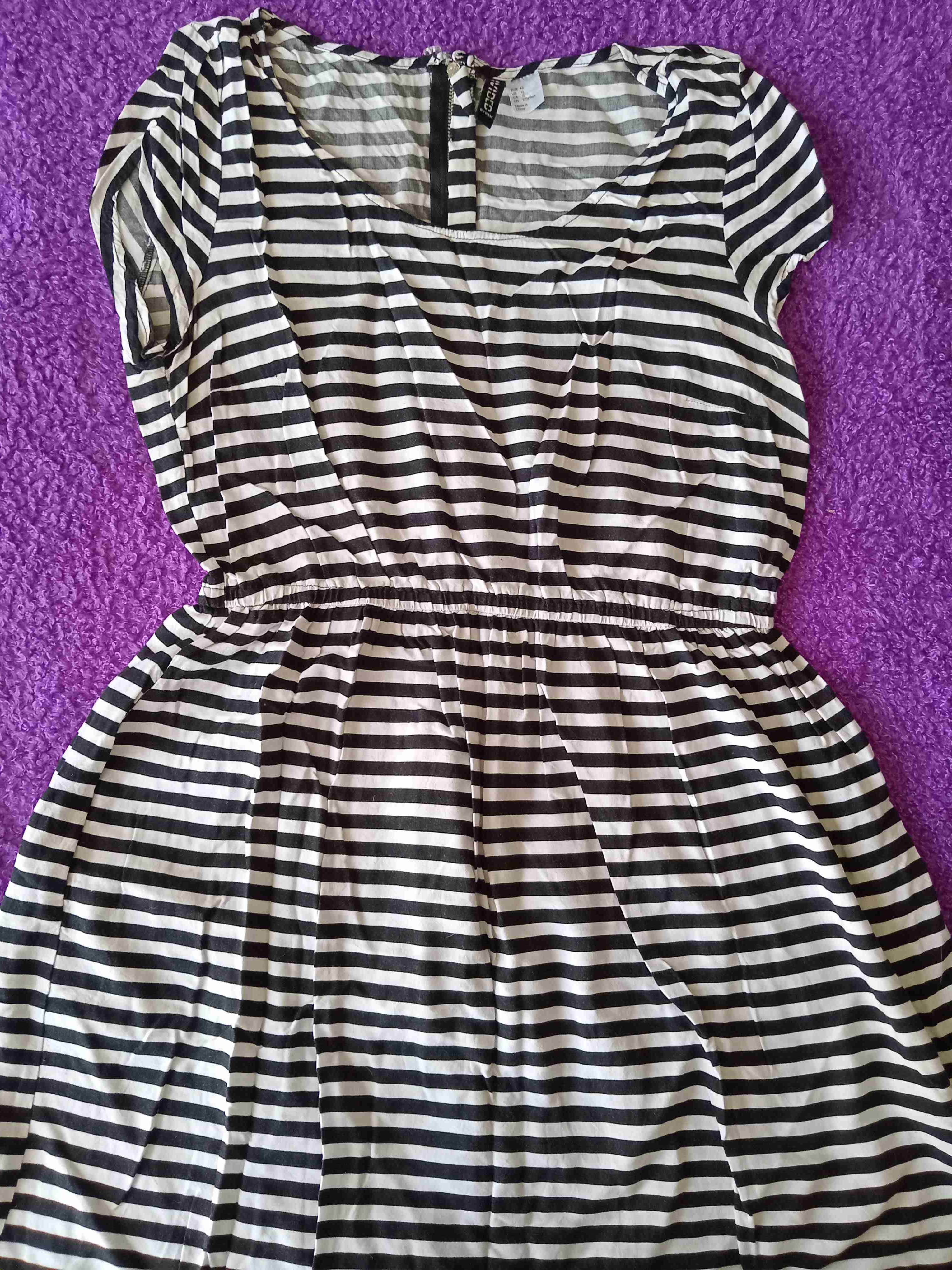 Vestido rayado blanco y negro - miniatura 3