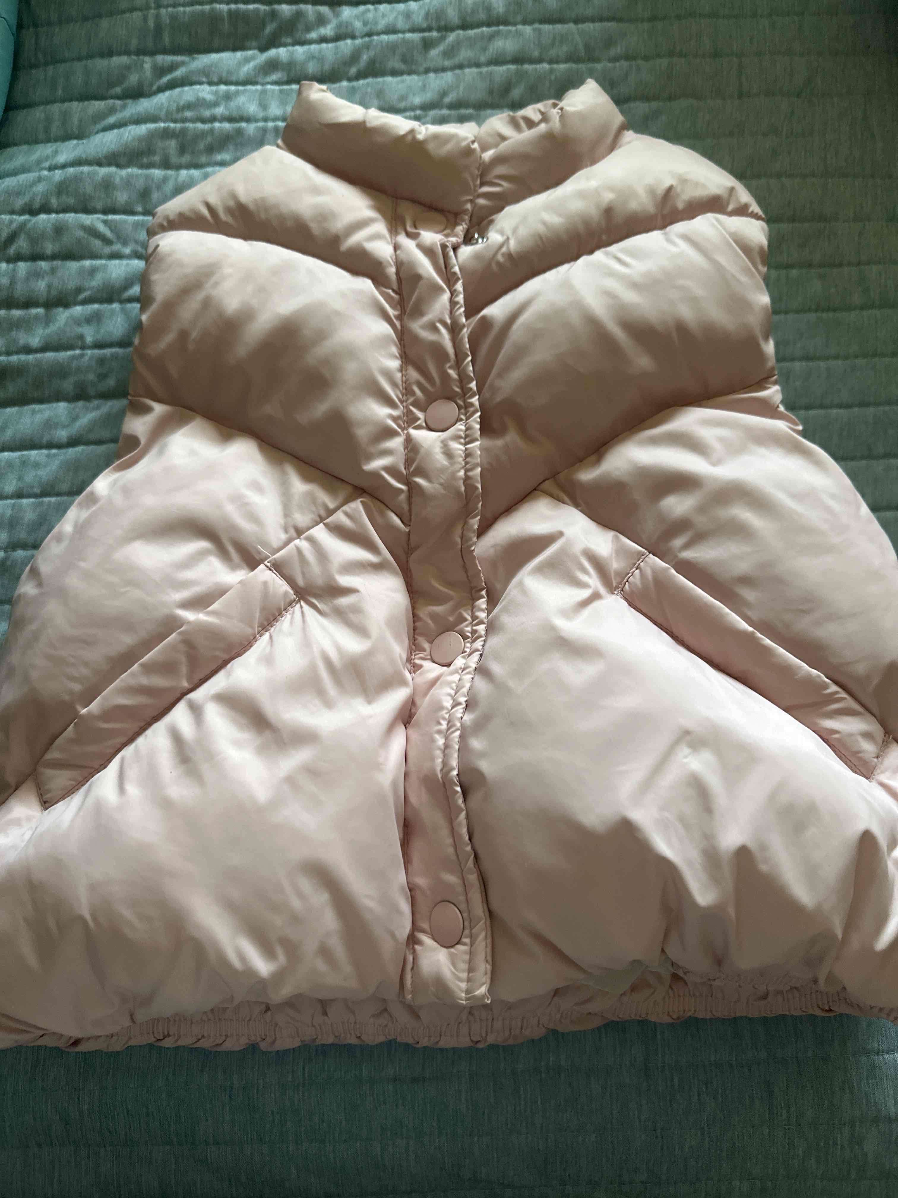 Chaleco inflado rosado claro