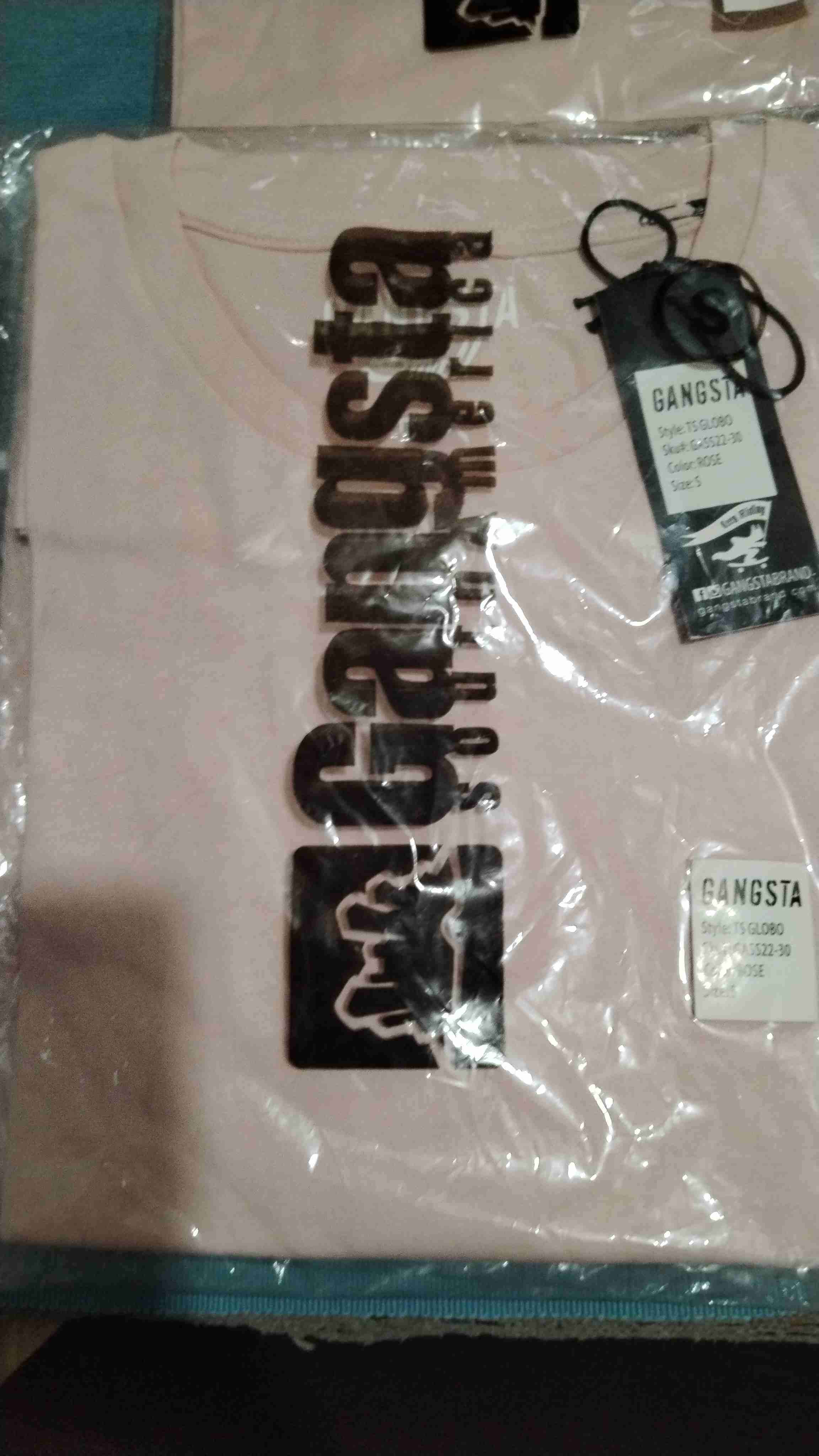 Polera naranja con diseño Gangsta - miniatura 6