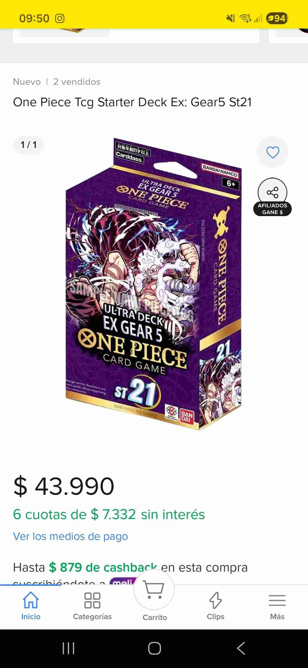 Mazo de cartas One Piece - miniatura 4