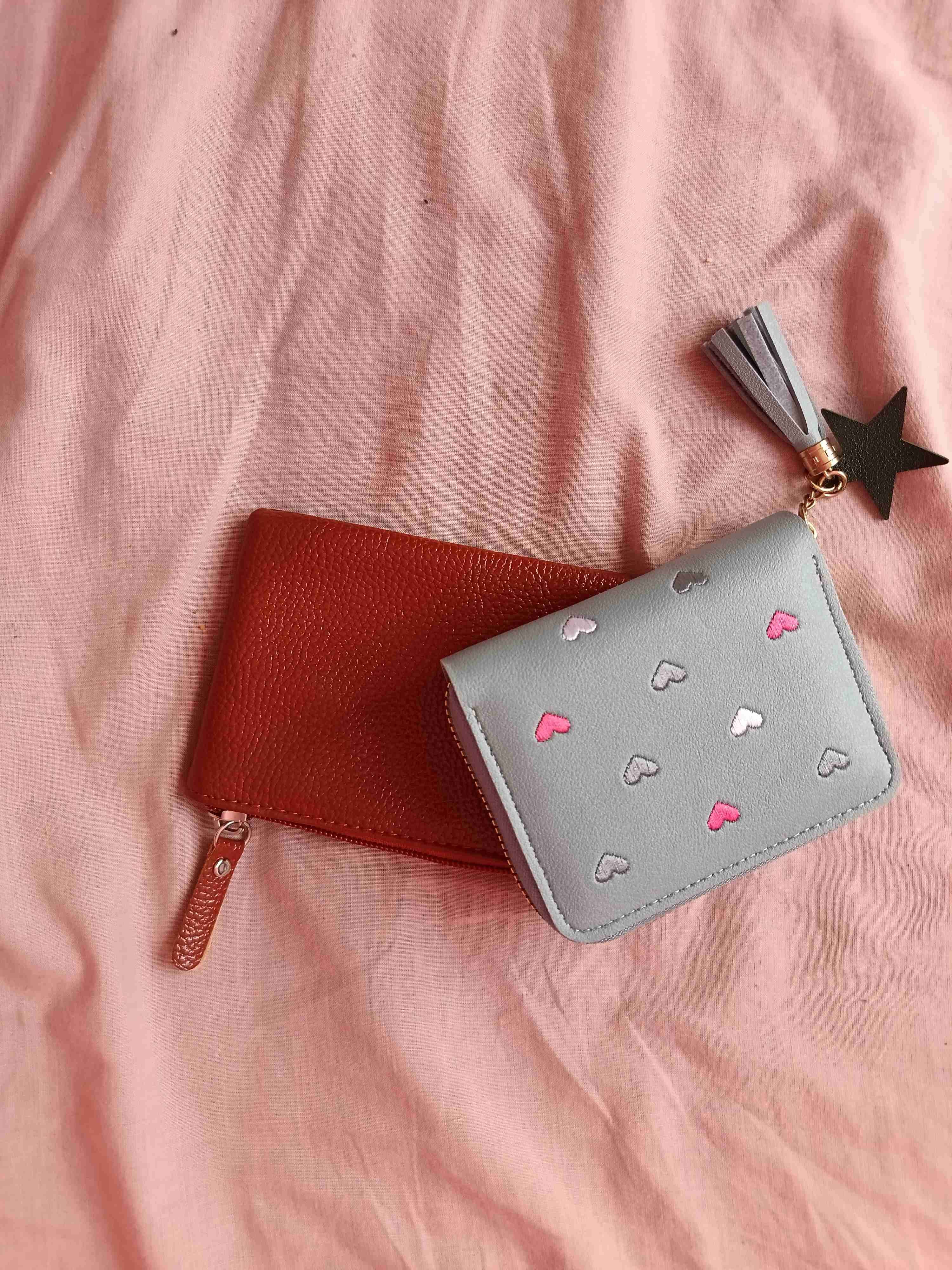 Set de monederos rojo y gris - miniatura 2