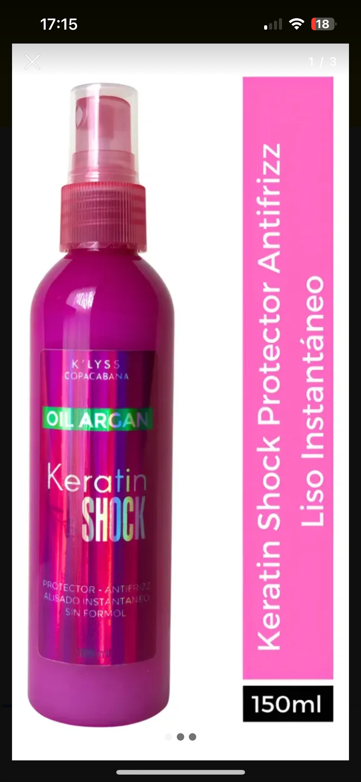Spray Protector Keratin Shock 150ml