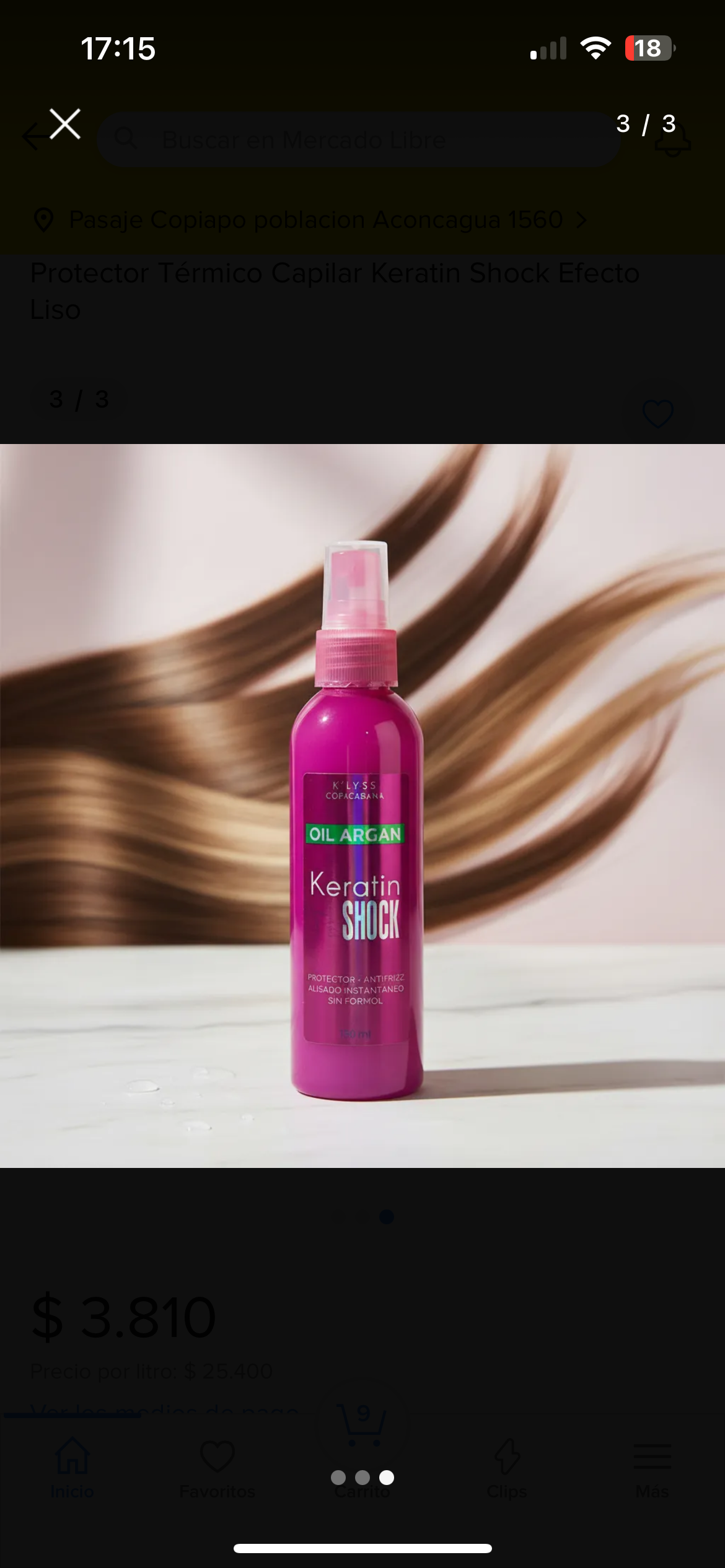 Spray Protector Keratin Shock 150ml - miniatura 3