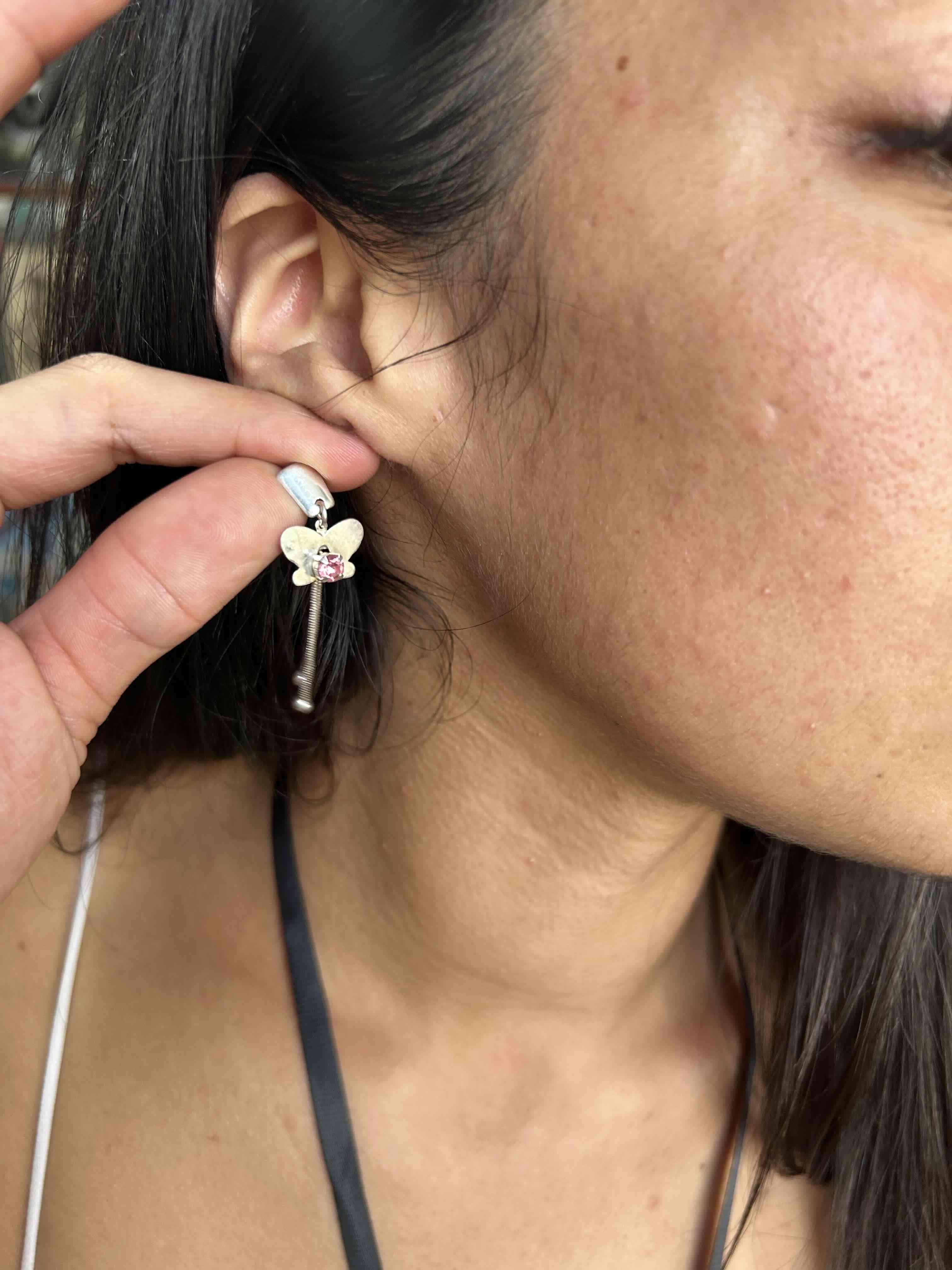 Aros de plata con colgante - miniatura 4