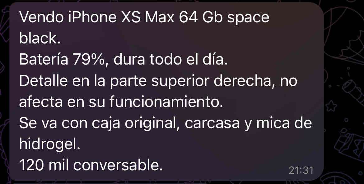 iPhone XS Max 64 gb space boack con caja y funda - miniatura 4