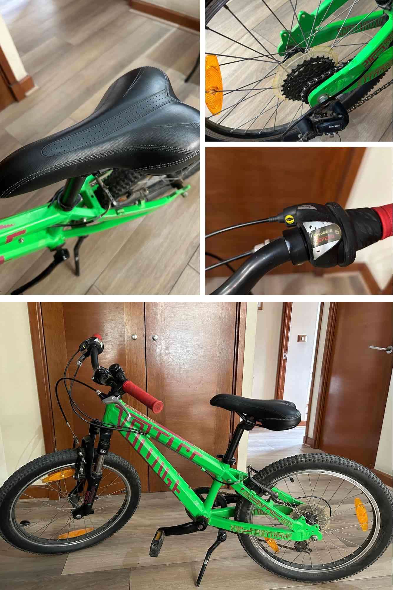 Bicicleta Verde Infantil Rodado 20 - miniatura 4
