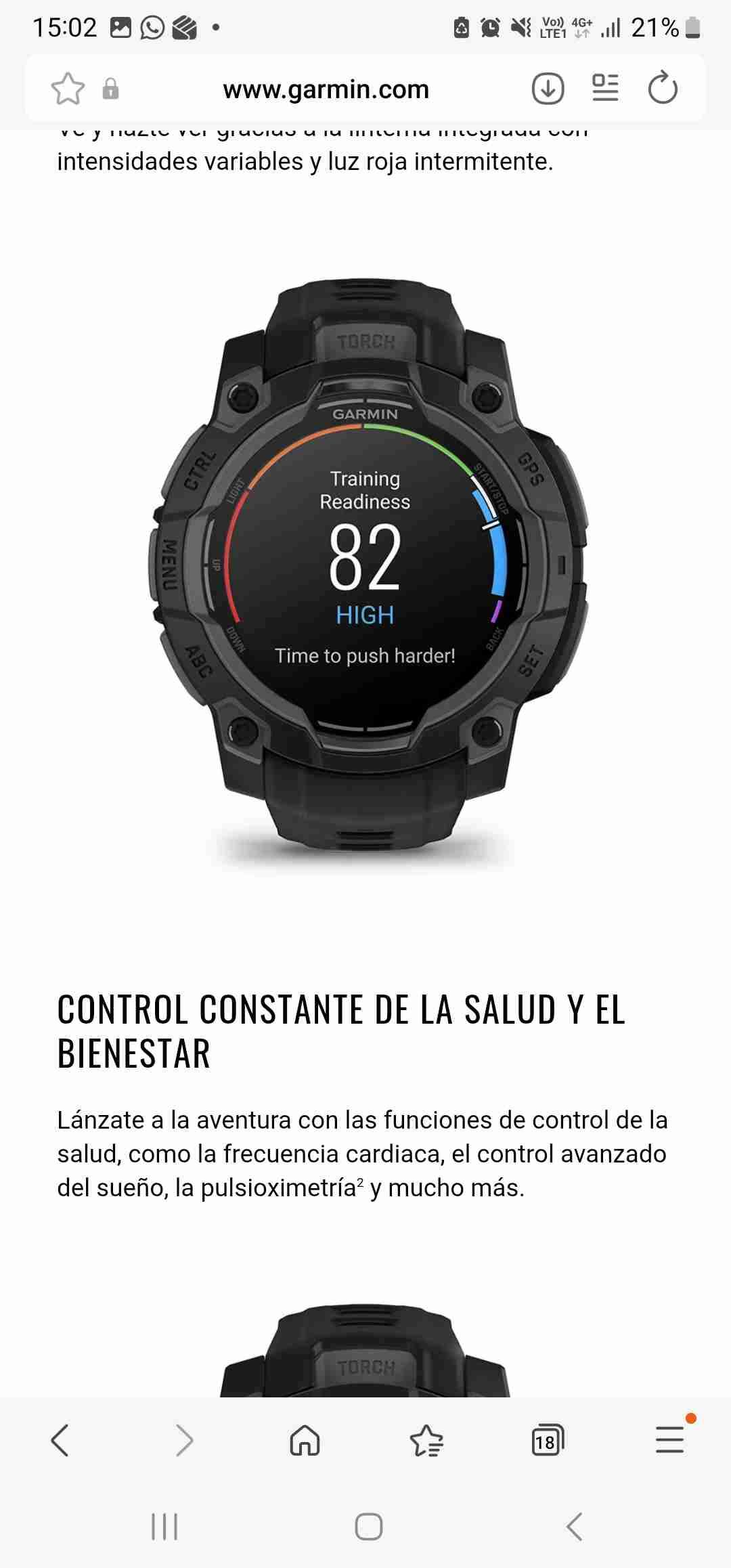 Reloj Garmin Instinct 3 AMOLED - miniatura 3