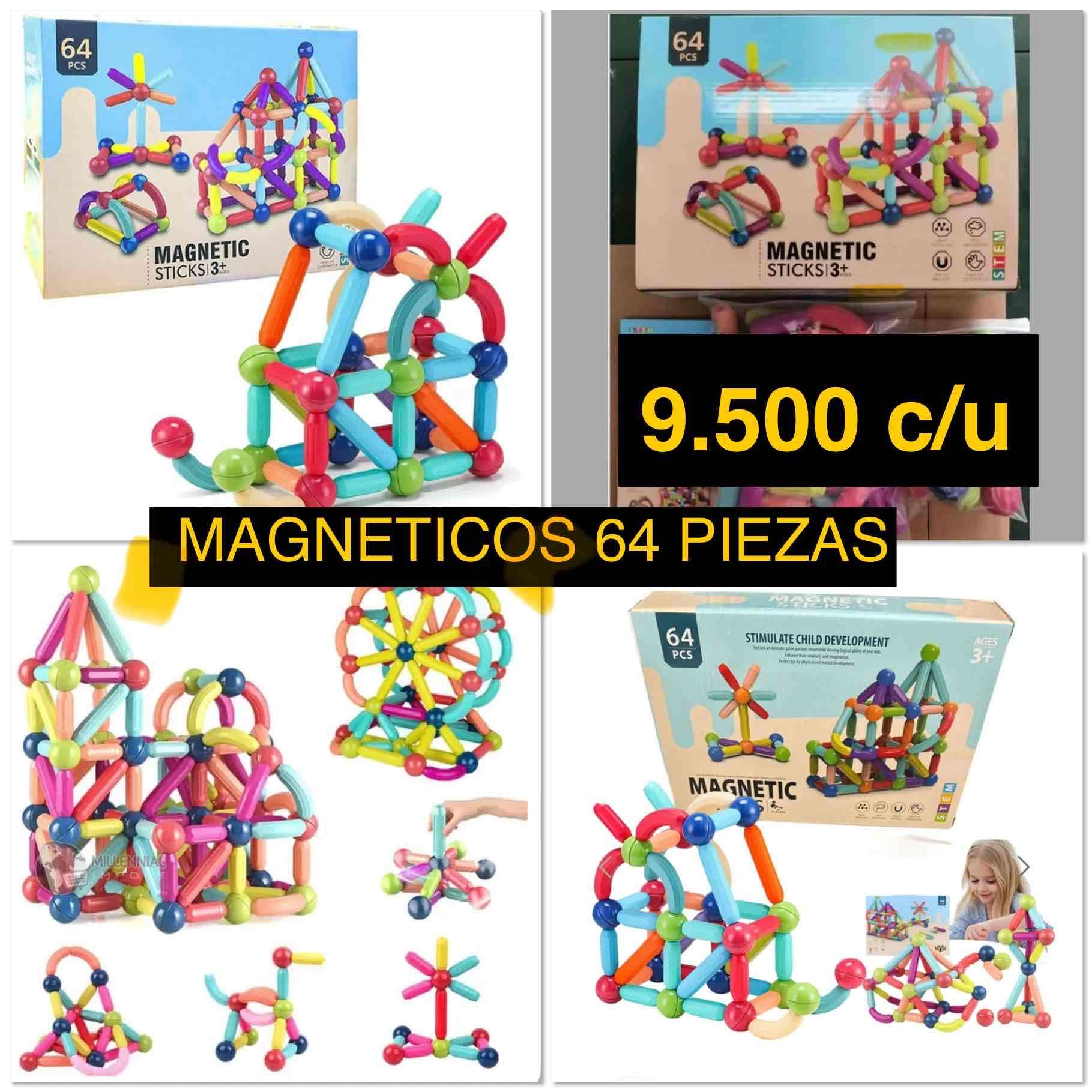 Juego de construcción magnético 64 piezas