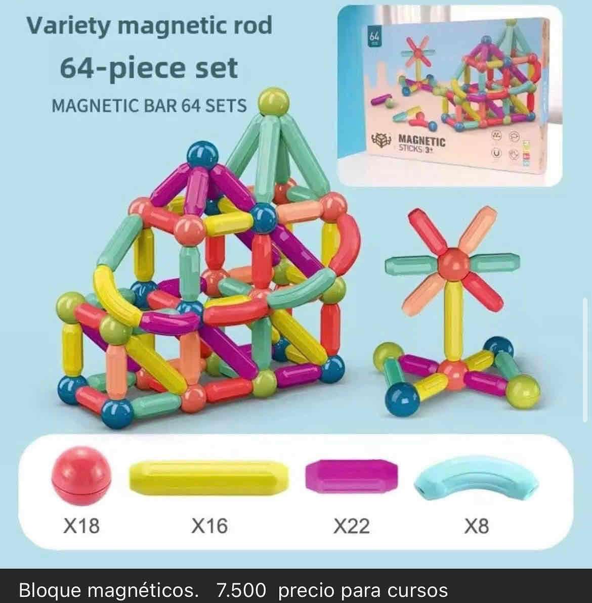 Juego de construcción magnético 64 piezas - miniatura 2