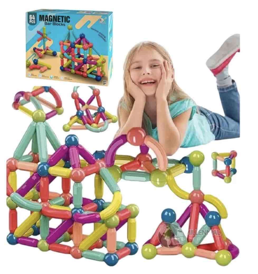 Juego de construcción magnético 64 piezas - miniatura 3