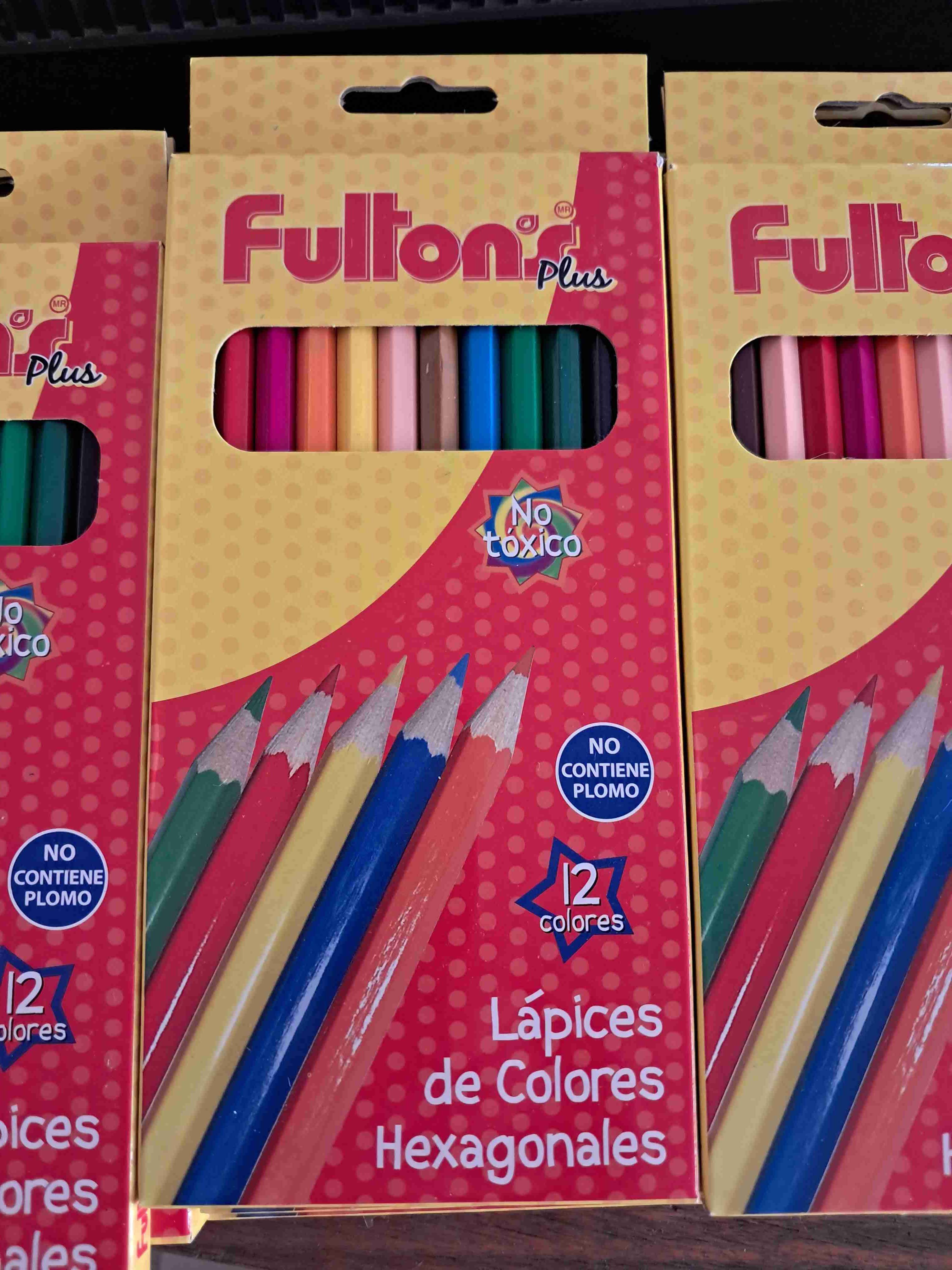12 Lápices de colores Fultons  hexagonales