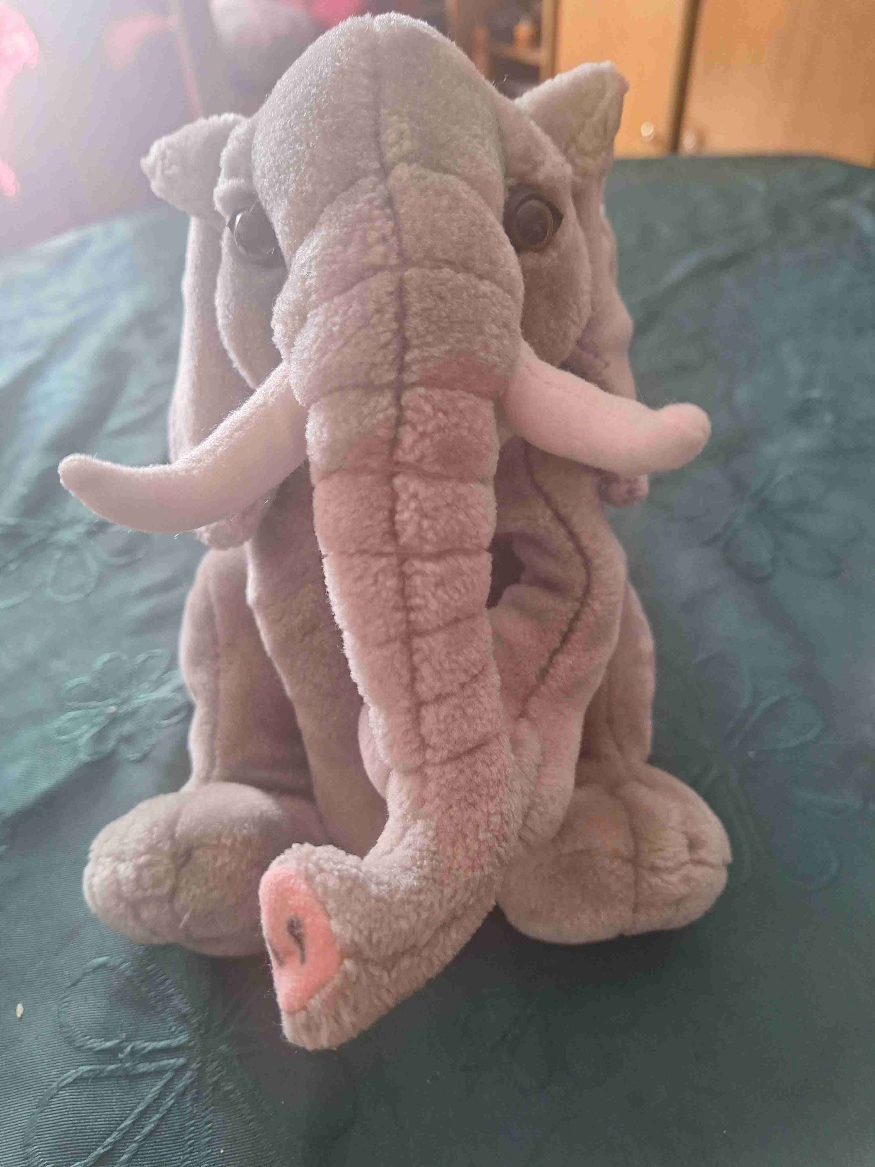 Peluche elefante gris suave - miniatura 2