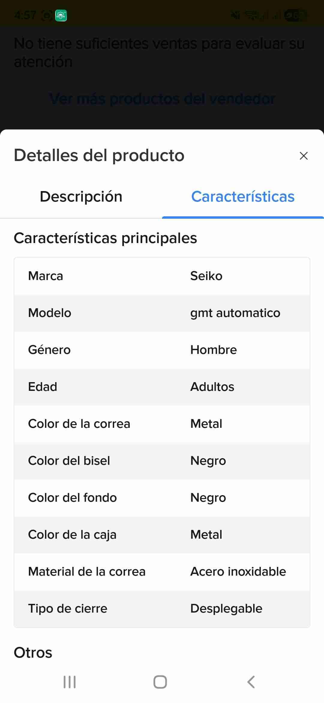 Reloj seiko gmt zafiro - miniatura 5