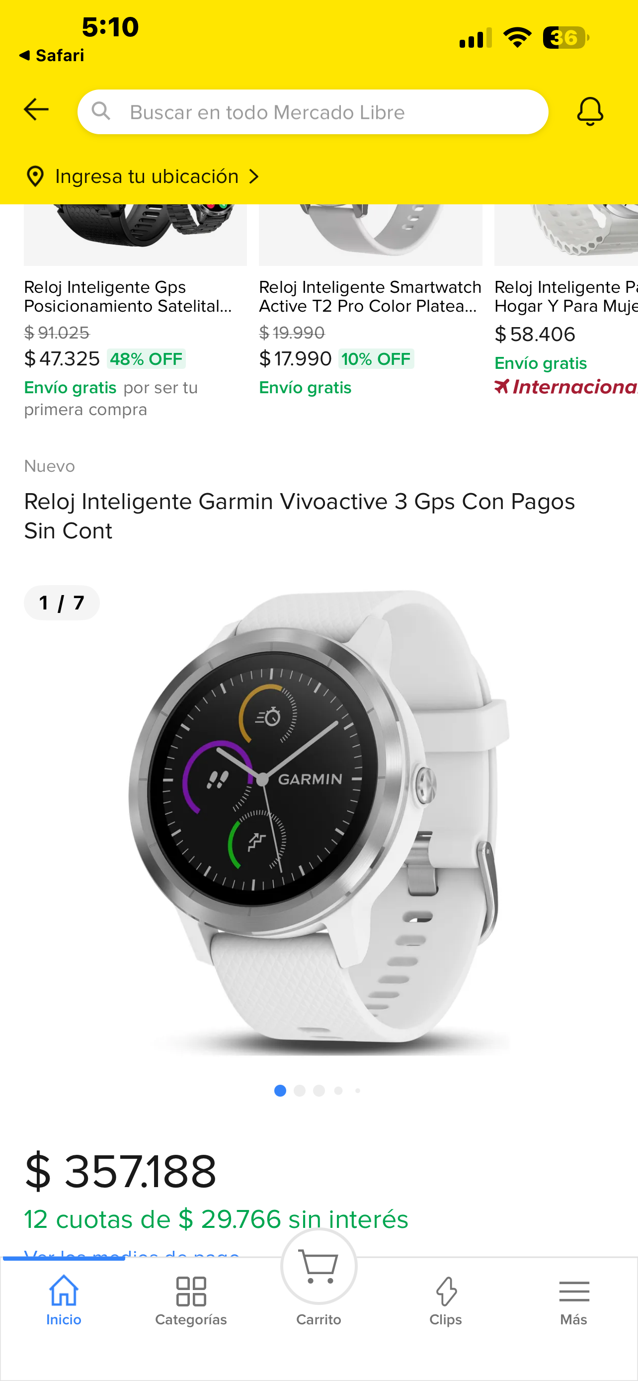 Smartwatch Garmin Vivoactive 3 - miniatura 2