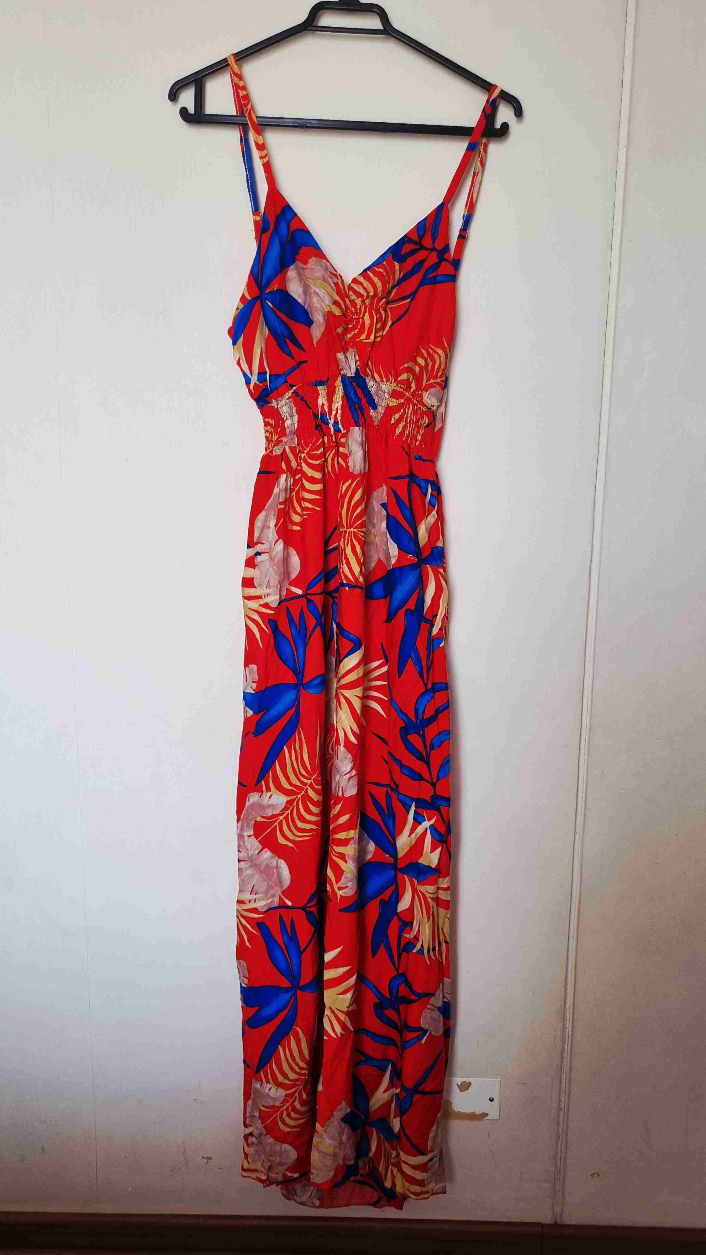 Vestido largo estampado tropical - miniatura 2