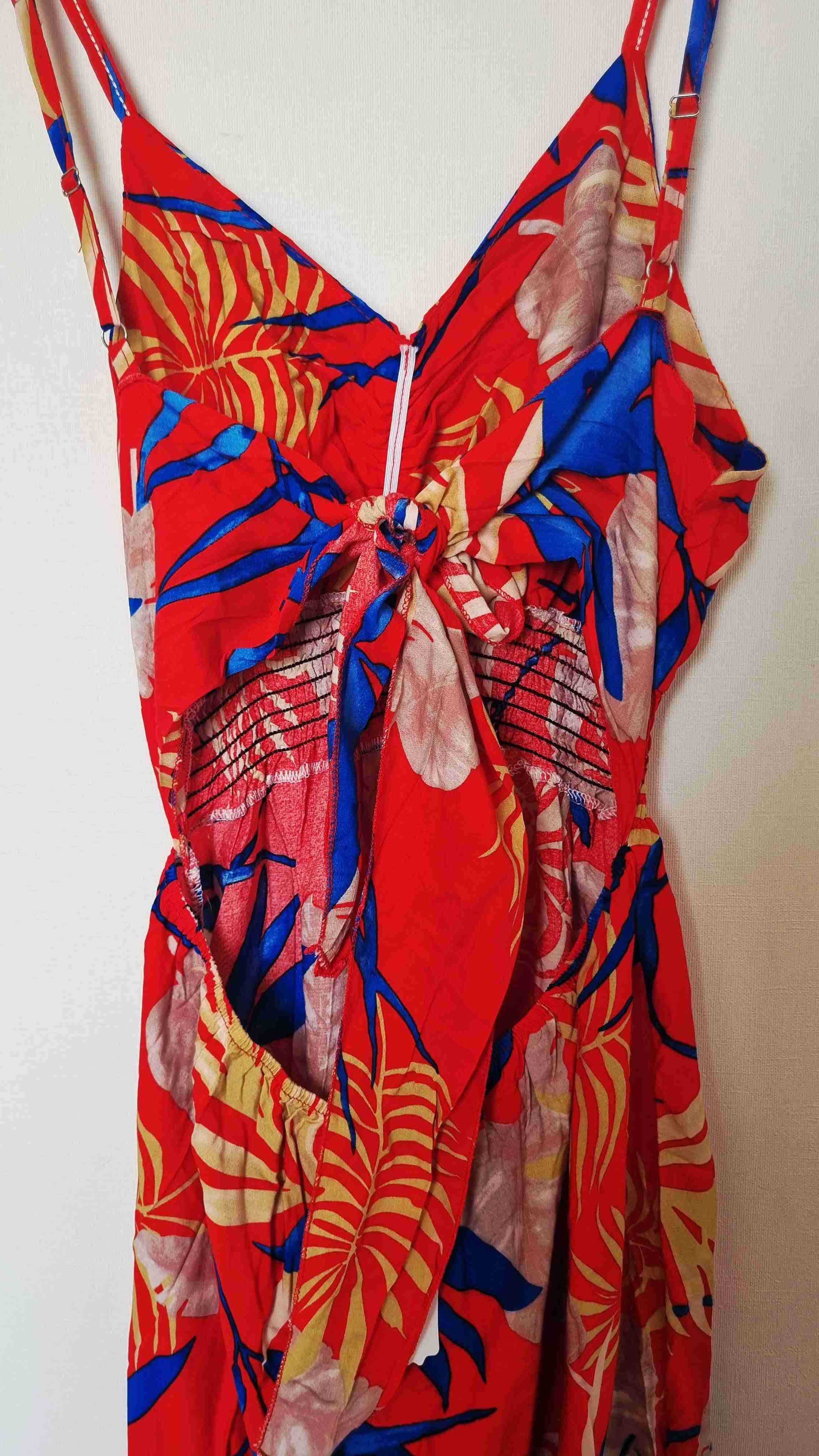 Vestido largo estampado tropical - miniatura 3