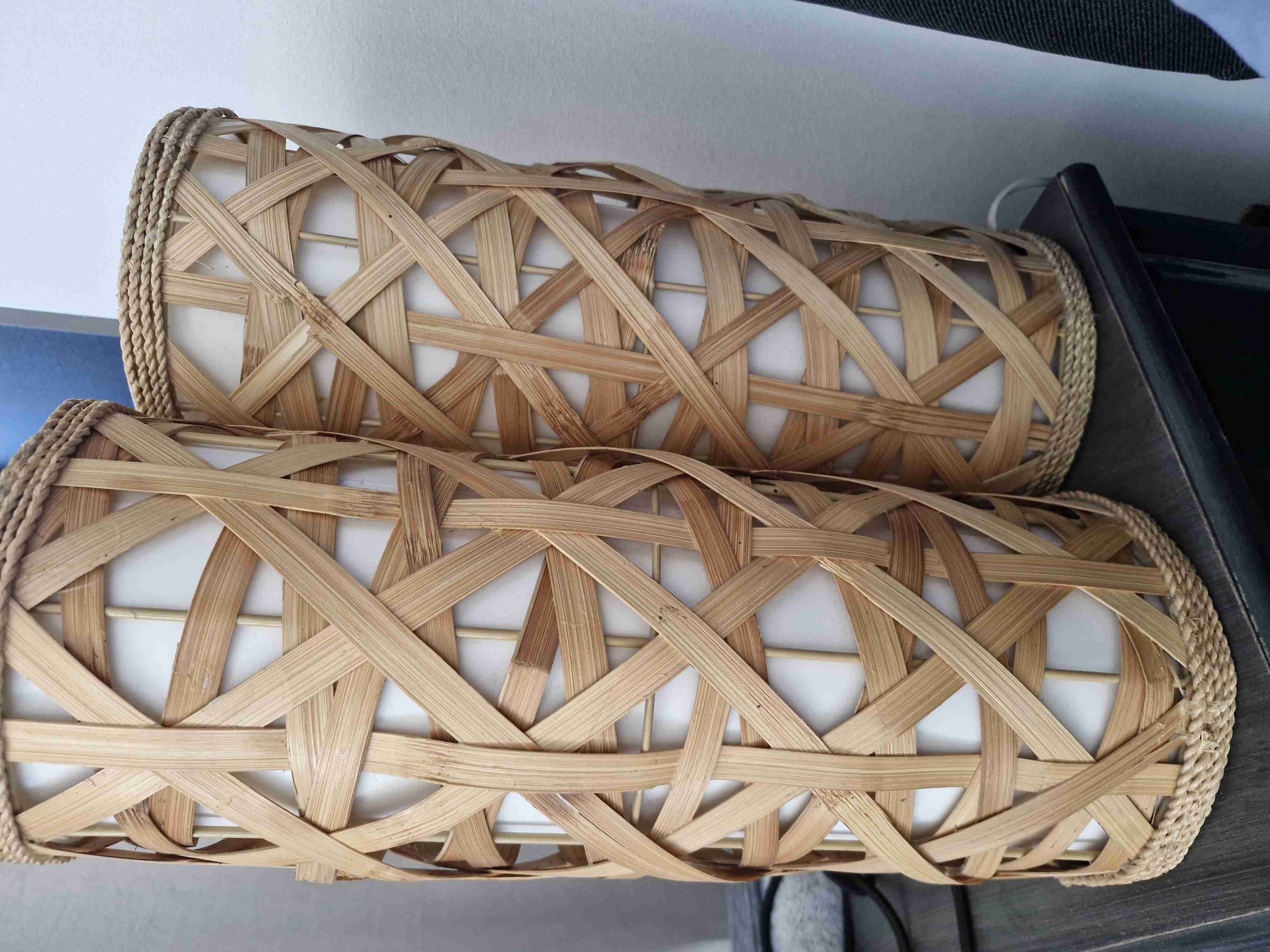 Lámpara de bambú decorativa 2unidades