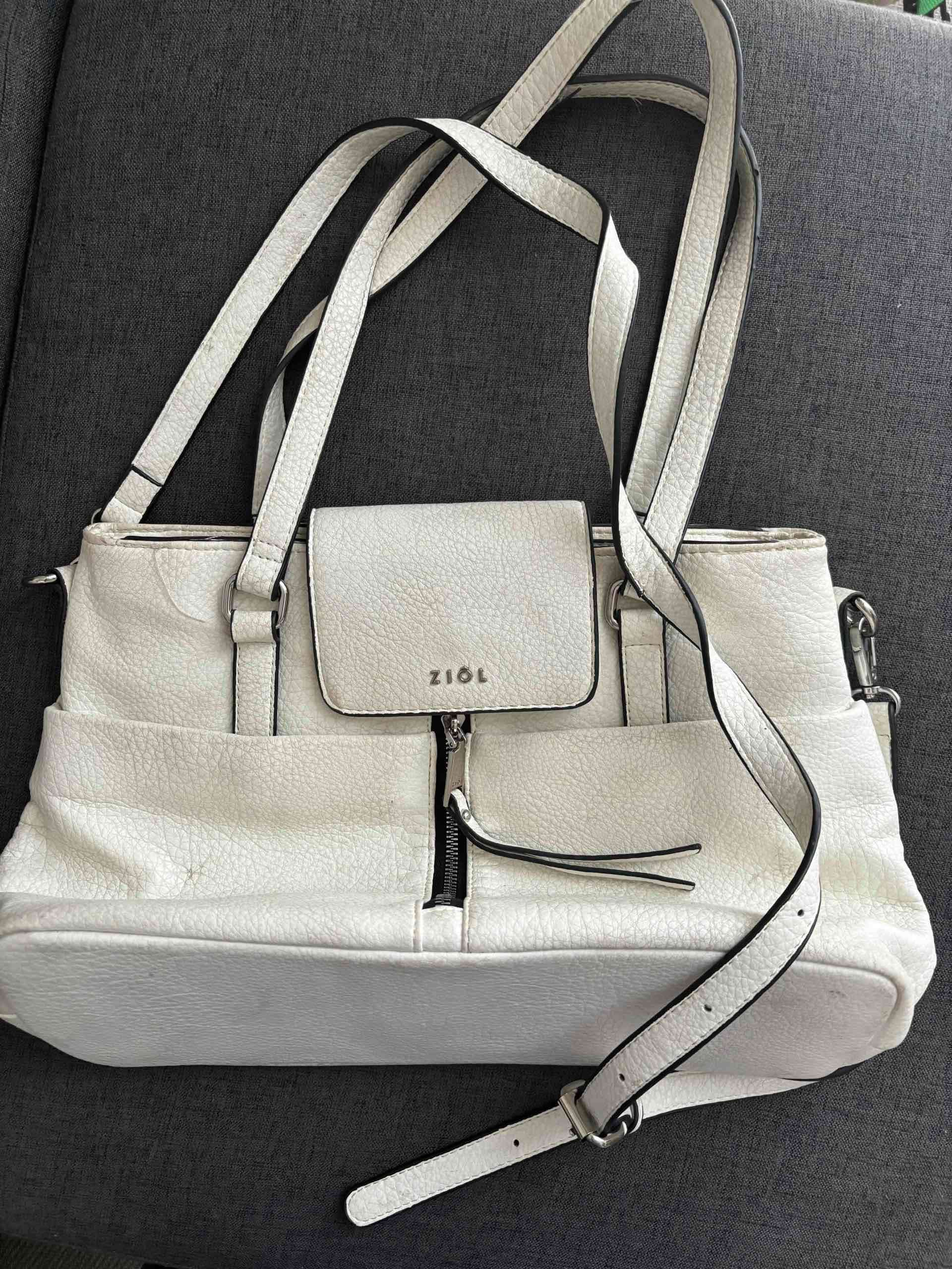 Cartera blanca Ziol con detalles