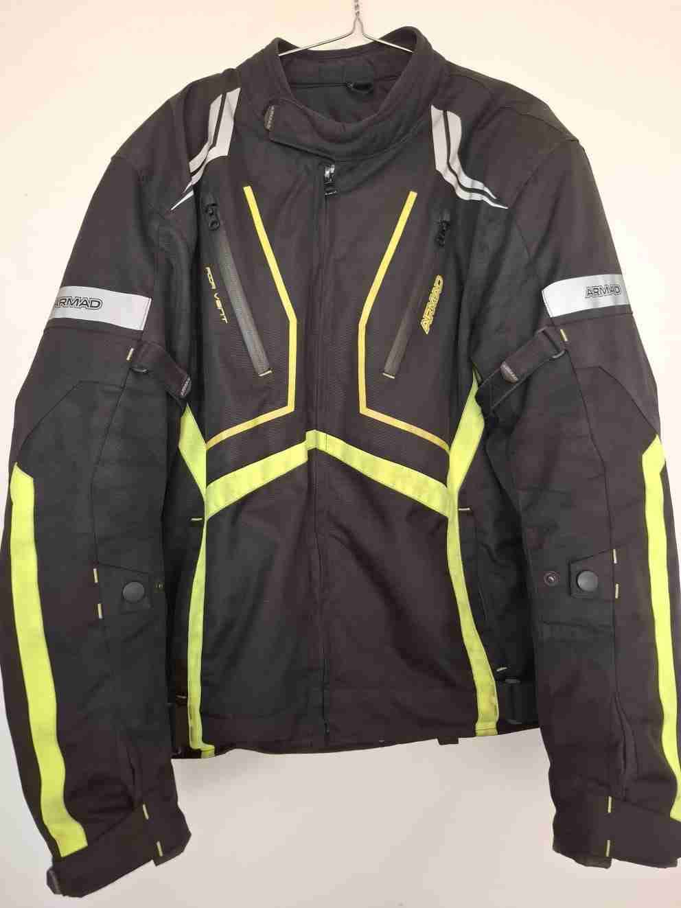 Chaqueta de moto Armad negra y amarilla