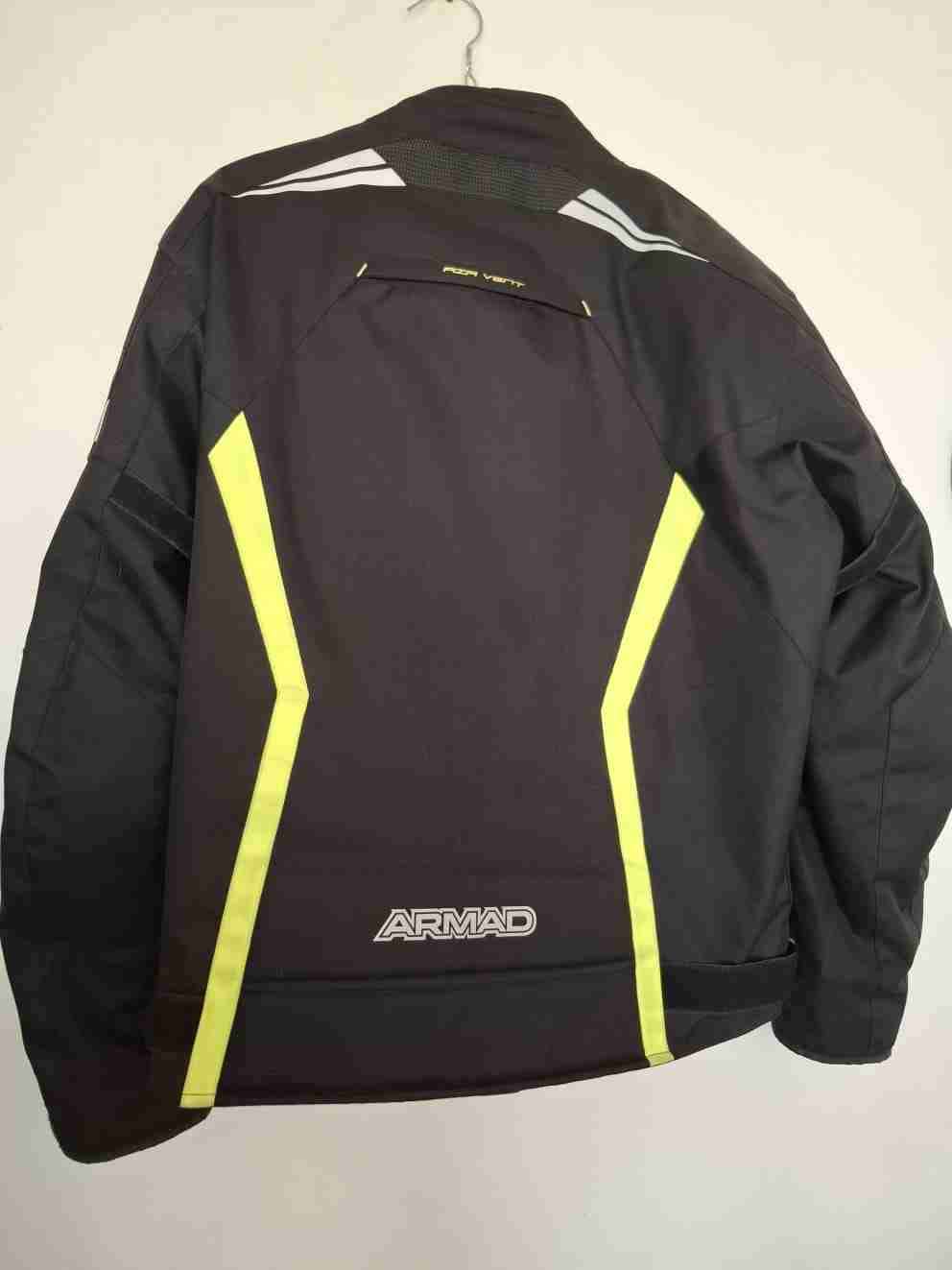 Chaqueta de moto Armad negra y amarilla - miniatura 2