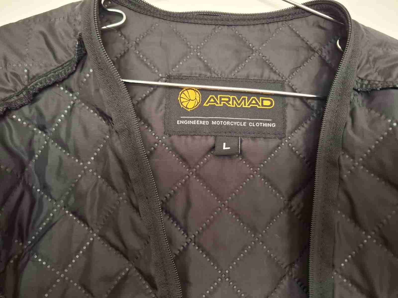 Chaqueta de moto Armad negra y amarilla - miniatura 5