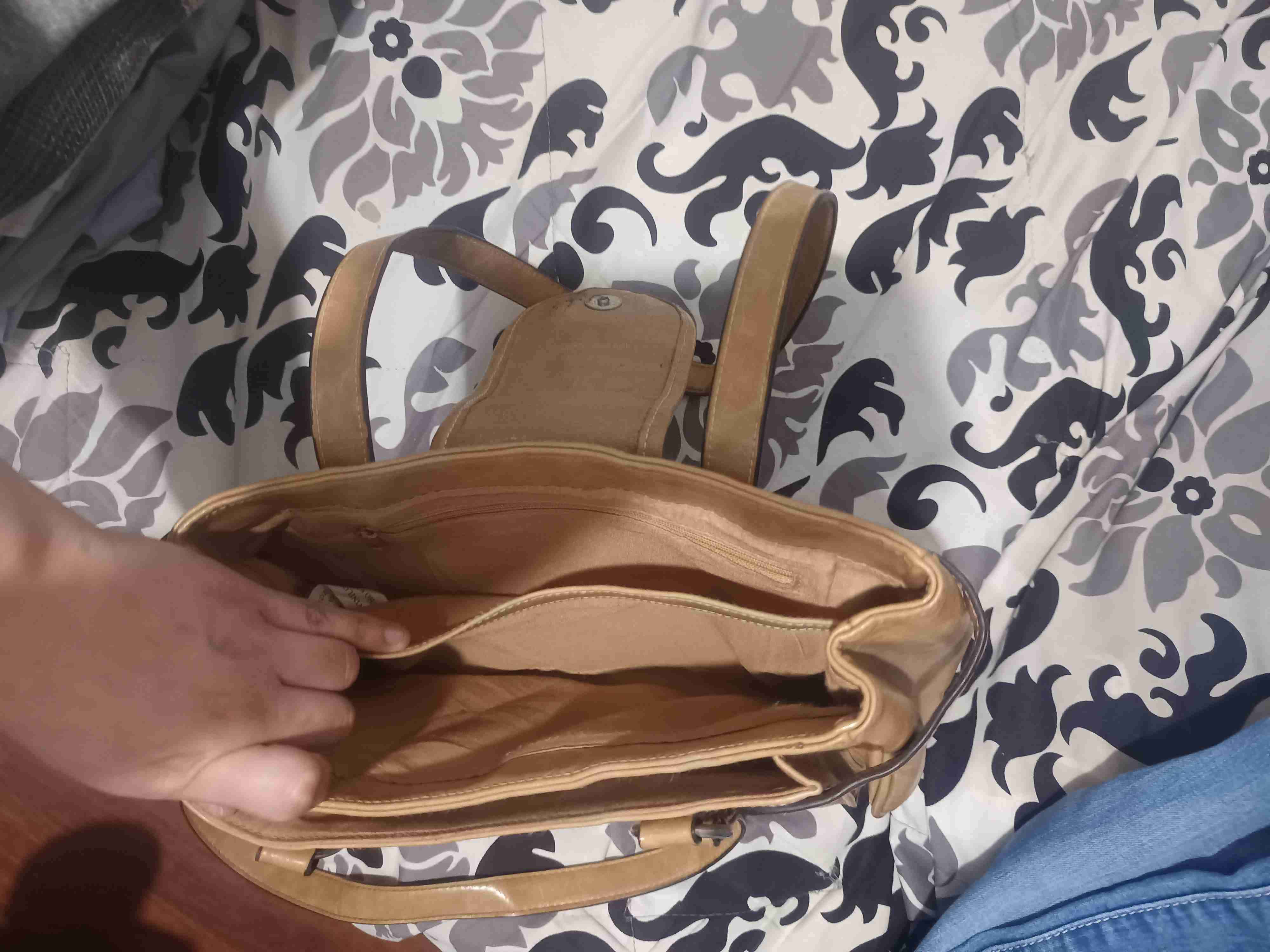 Cartera de cuero marrón - miniatura 3