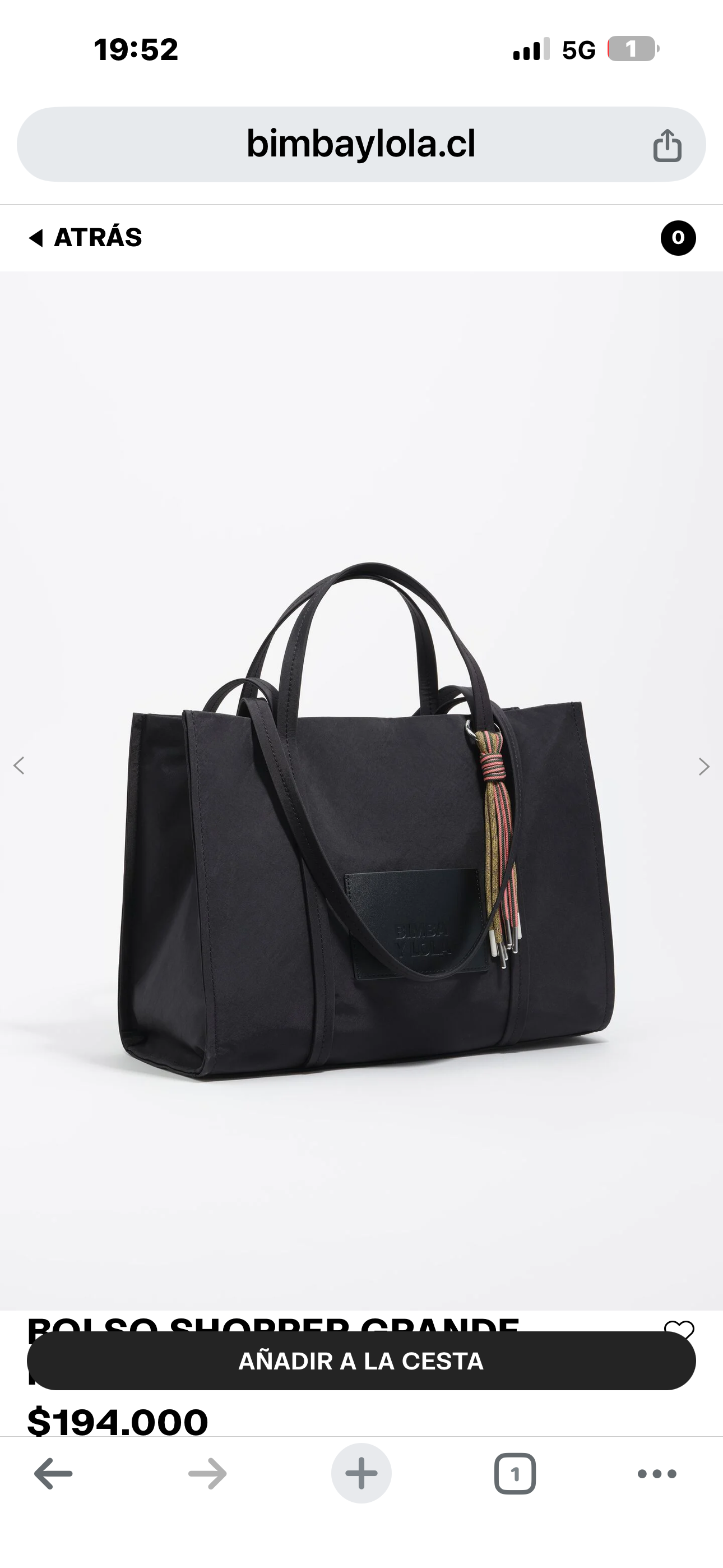 Bolso negro elegante bimba Y Lola original - miniatura 4