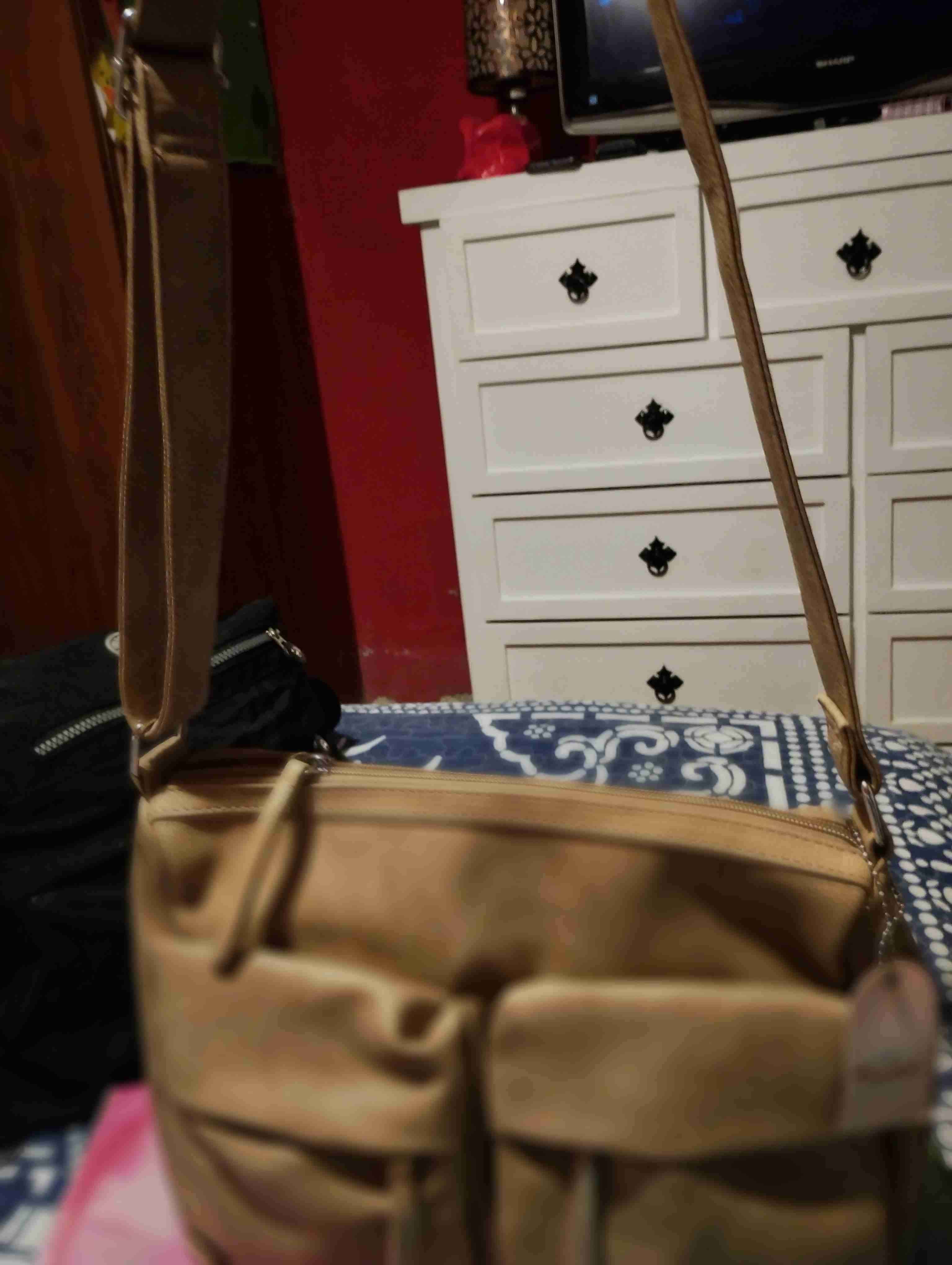 Bolso beige con bolsillos - miniatura 3