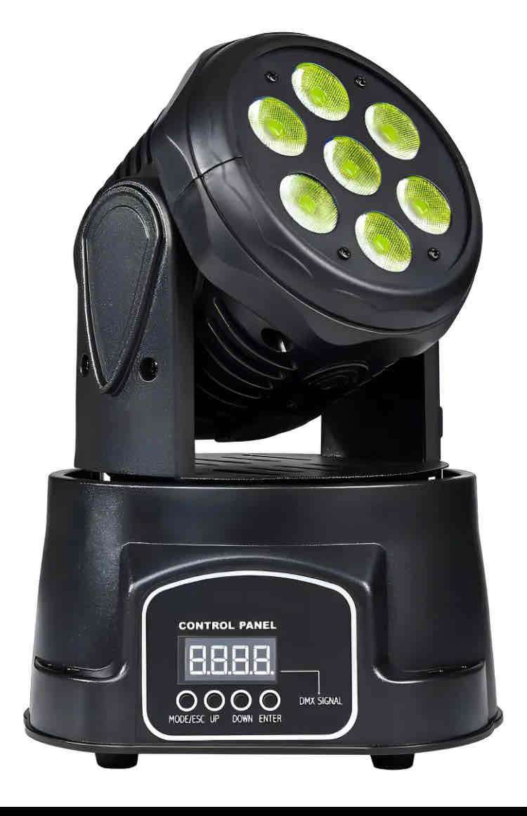 Luz LED DMX giratoria