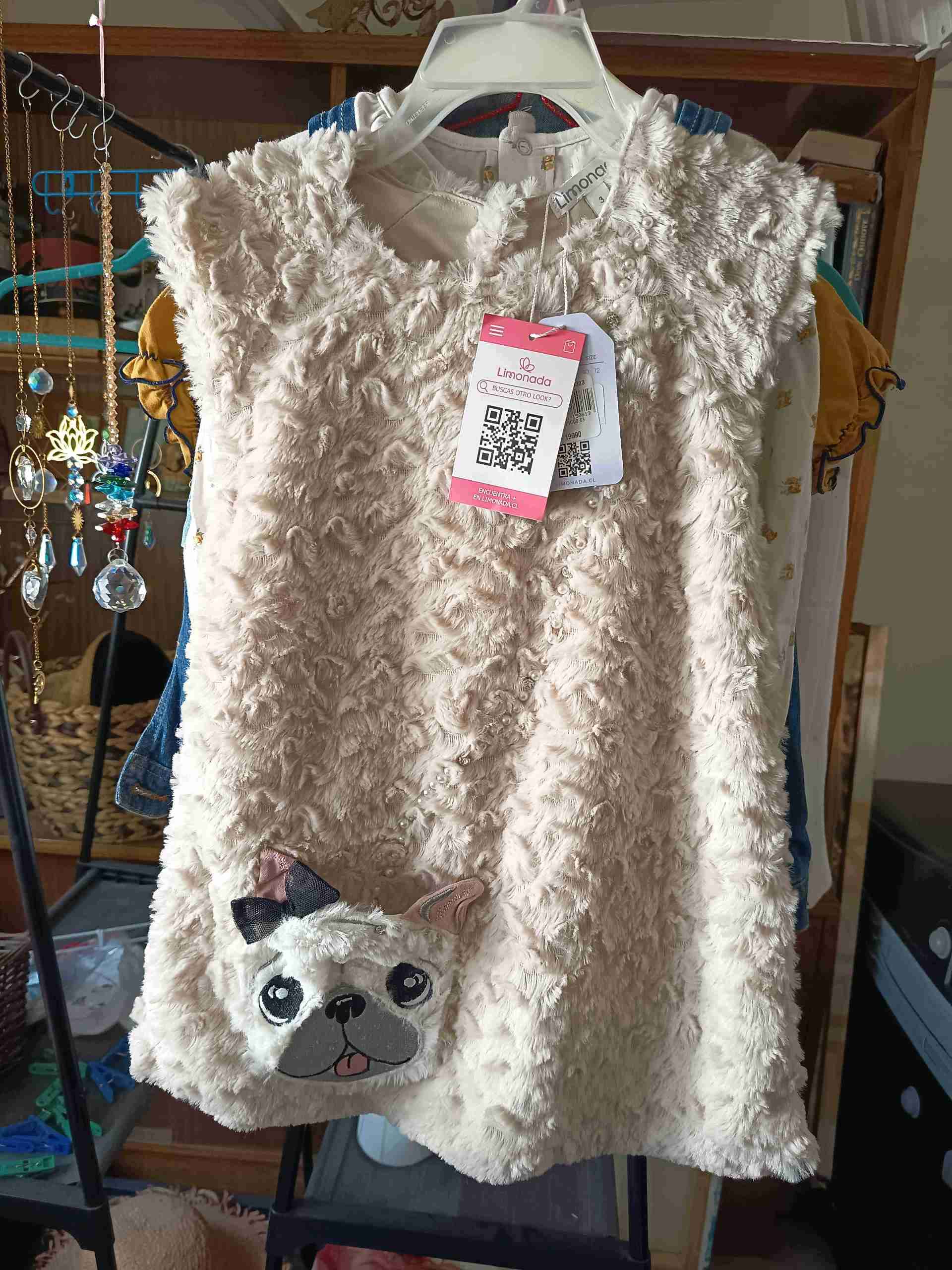 Vestido infantil floral rosa - miniatura 2