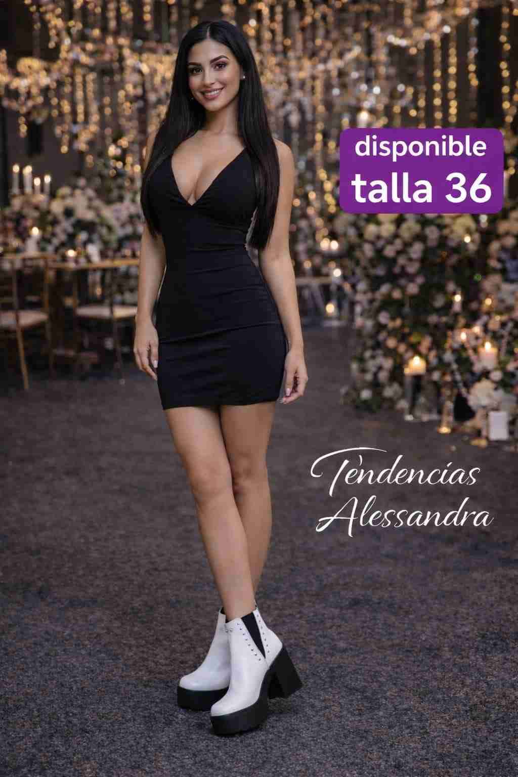 Botines blanco con negro talla 36