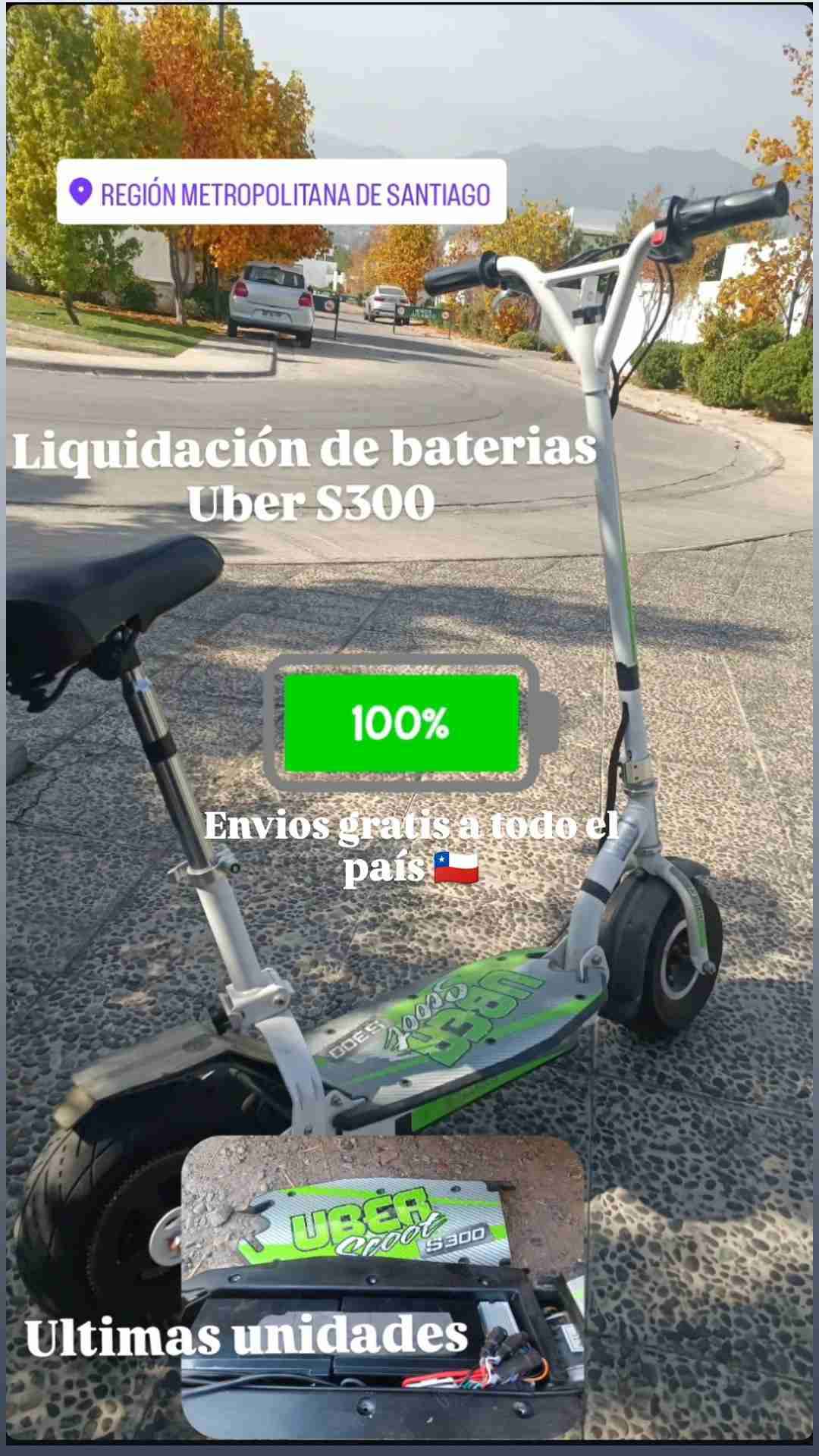 Baterías Scooter eléctrico Uber Scoot S300 - miniatura 5