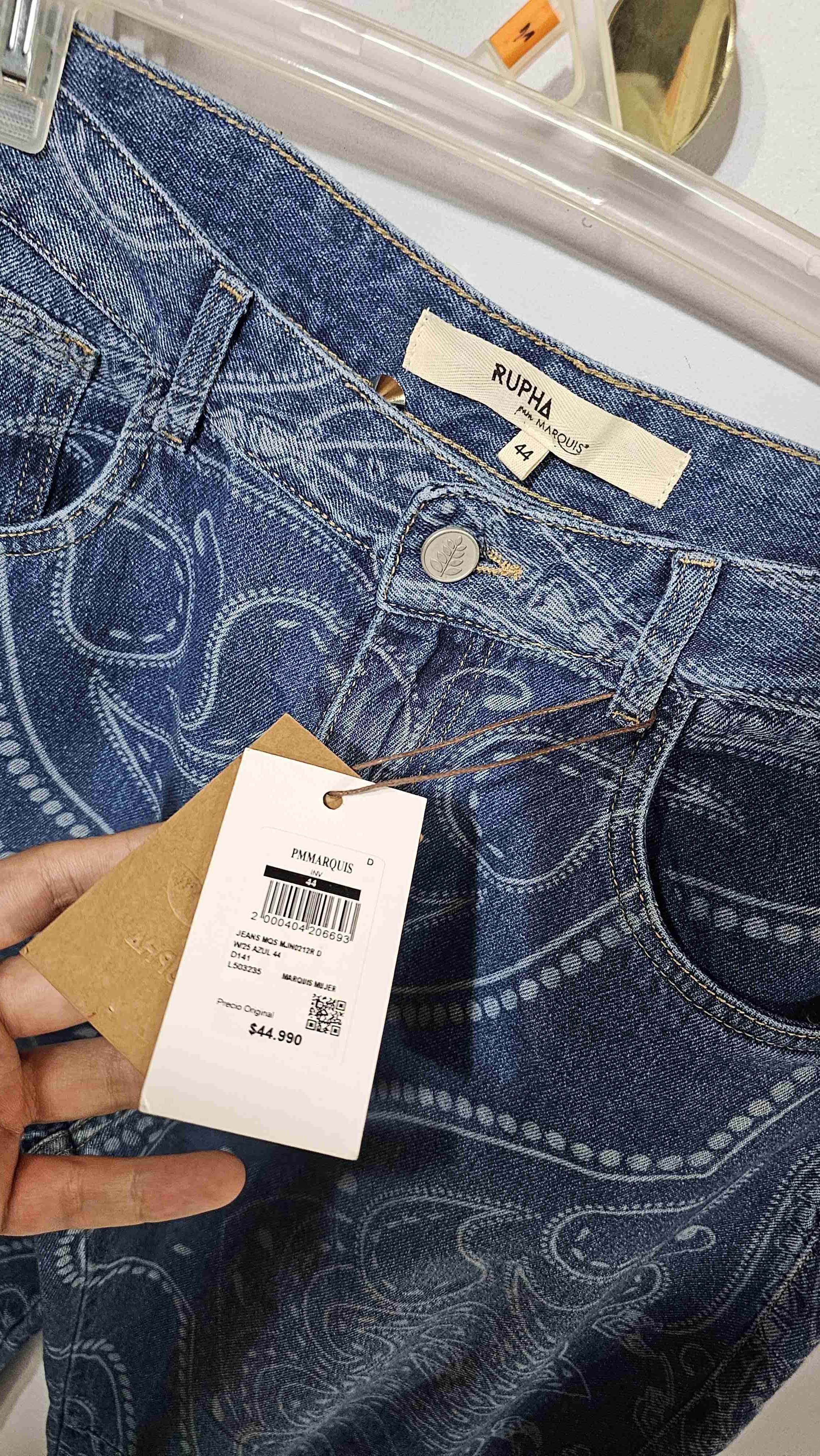 Jeans estampados azul Rupha - miniatura 2