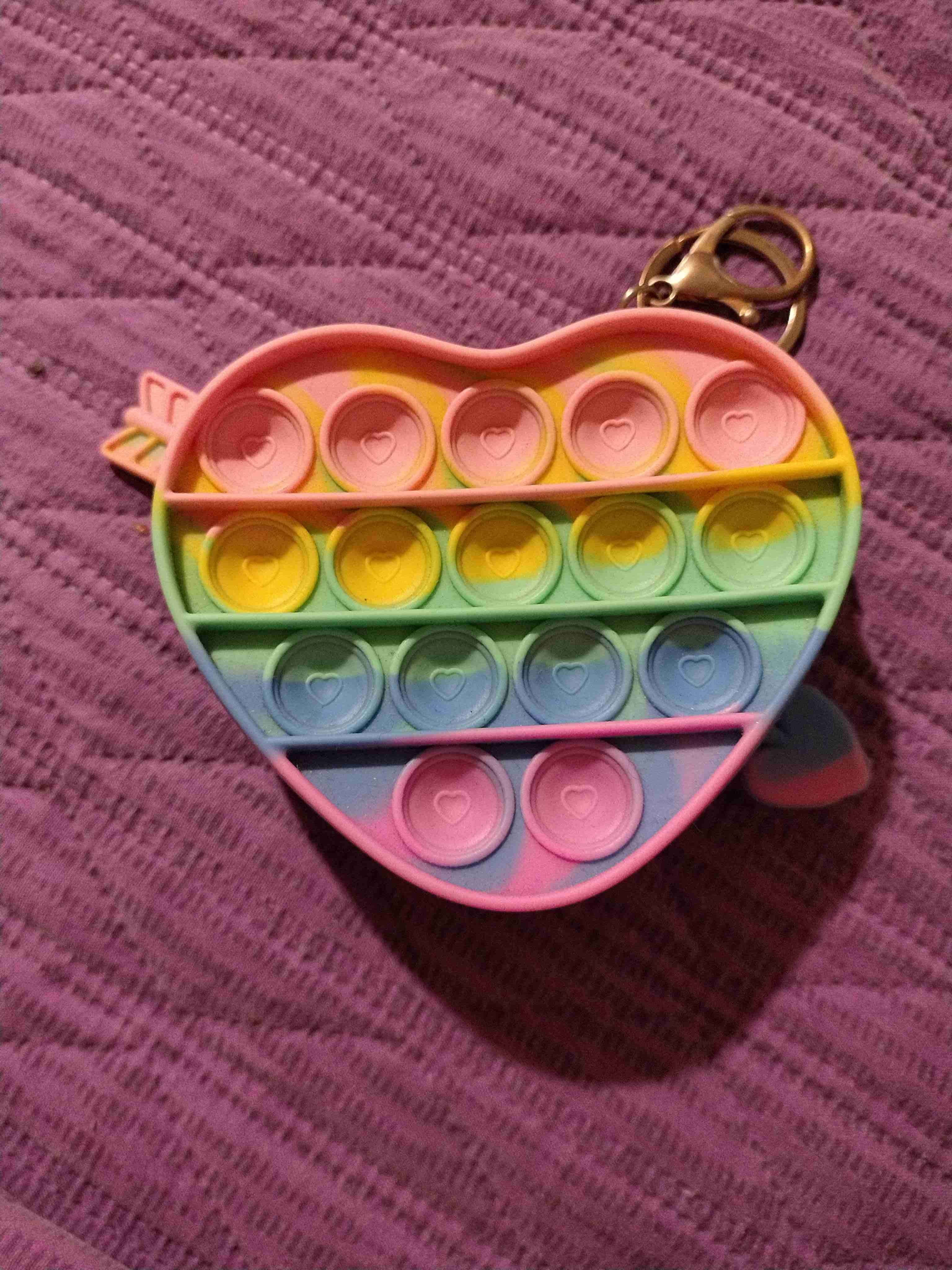 Monedero/llavero pop it de corazon
