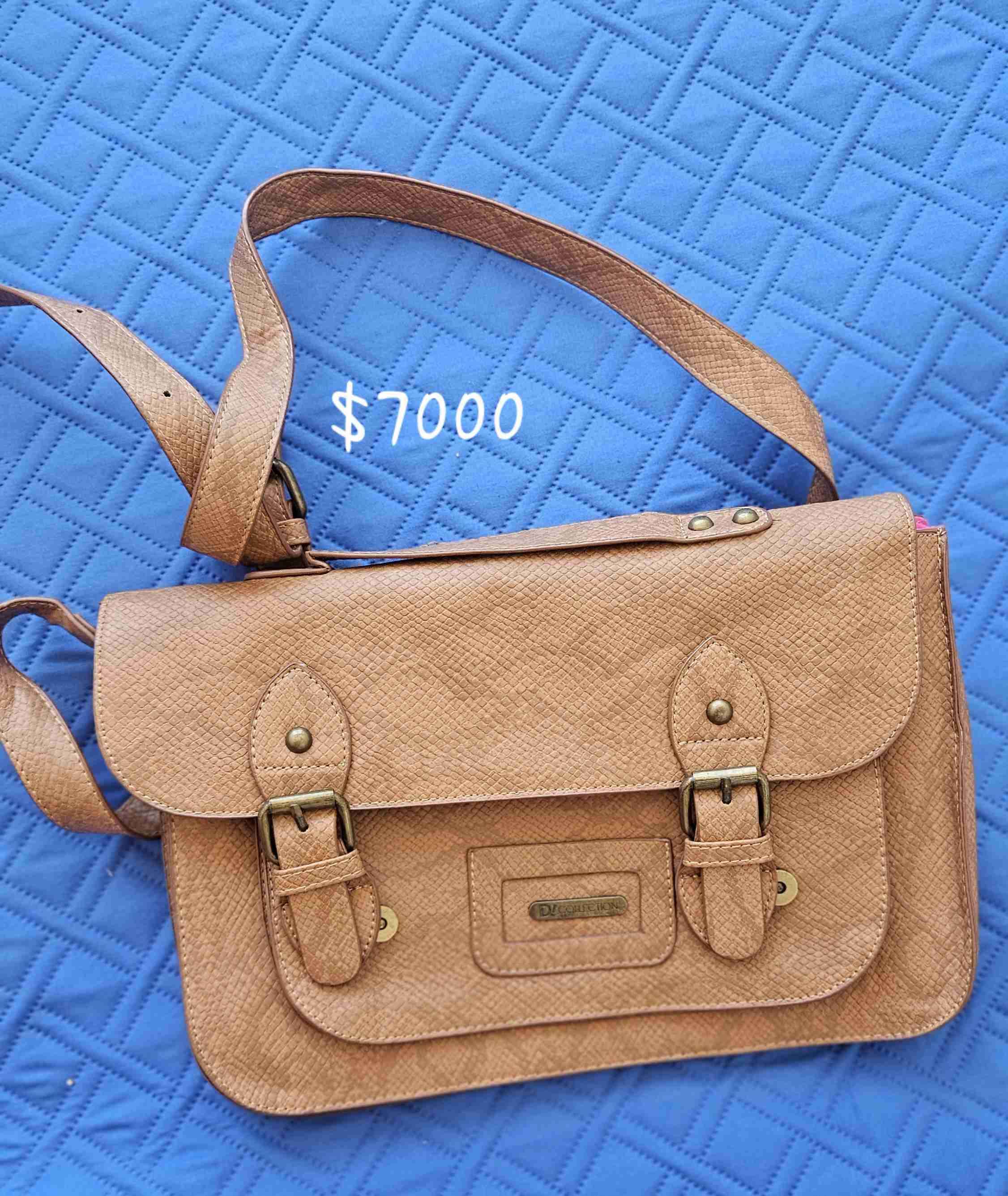 Cartera marrón con hebillas