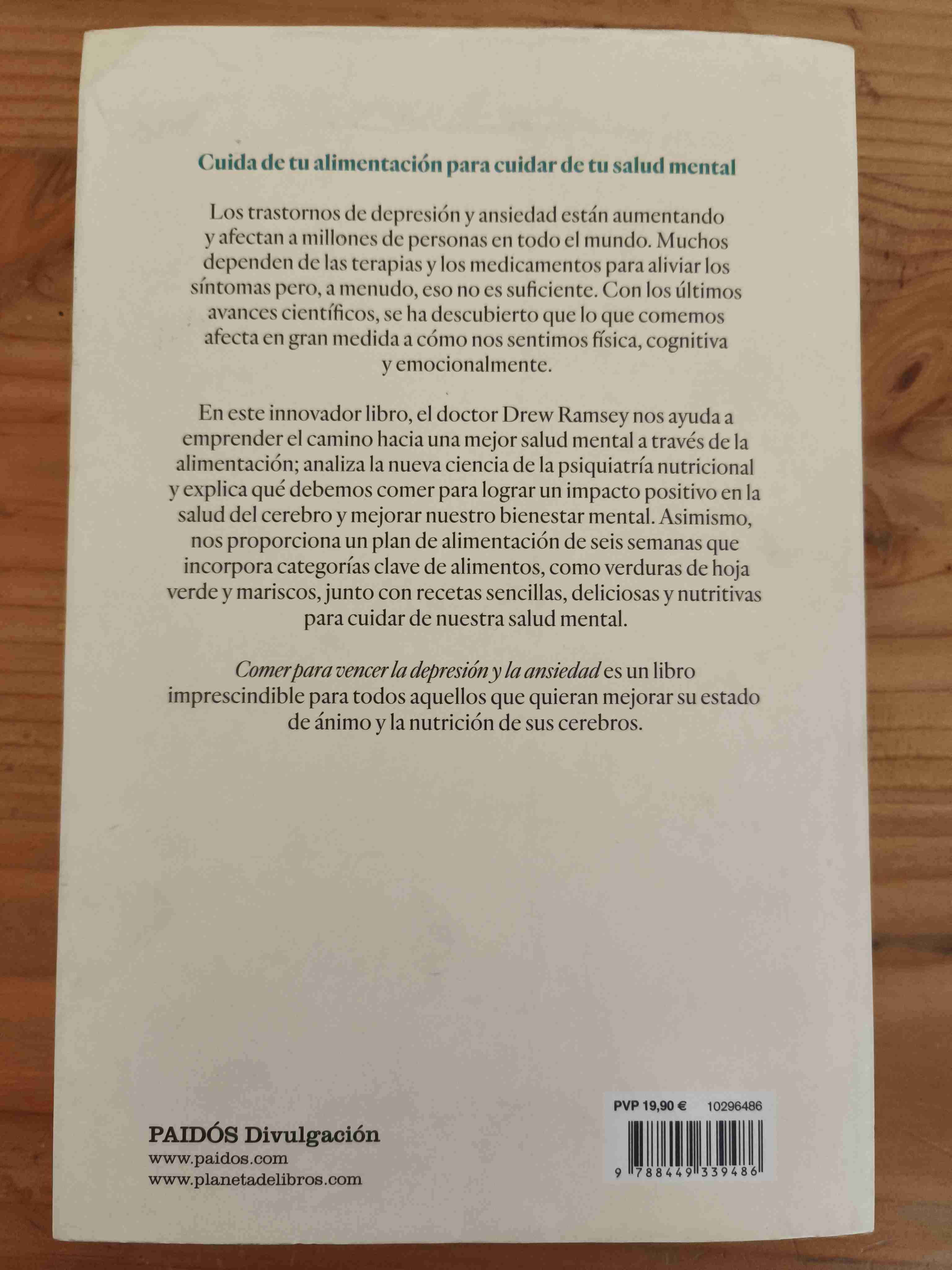 Libro 'Comer para vencer la depresión' - miniatura 2